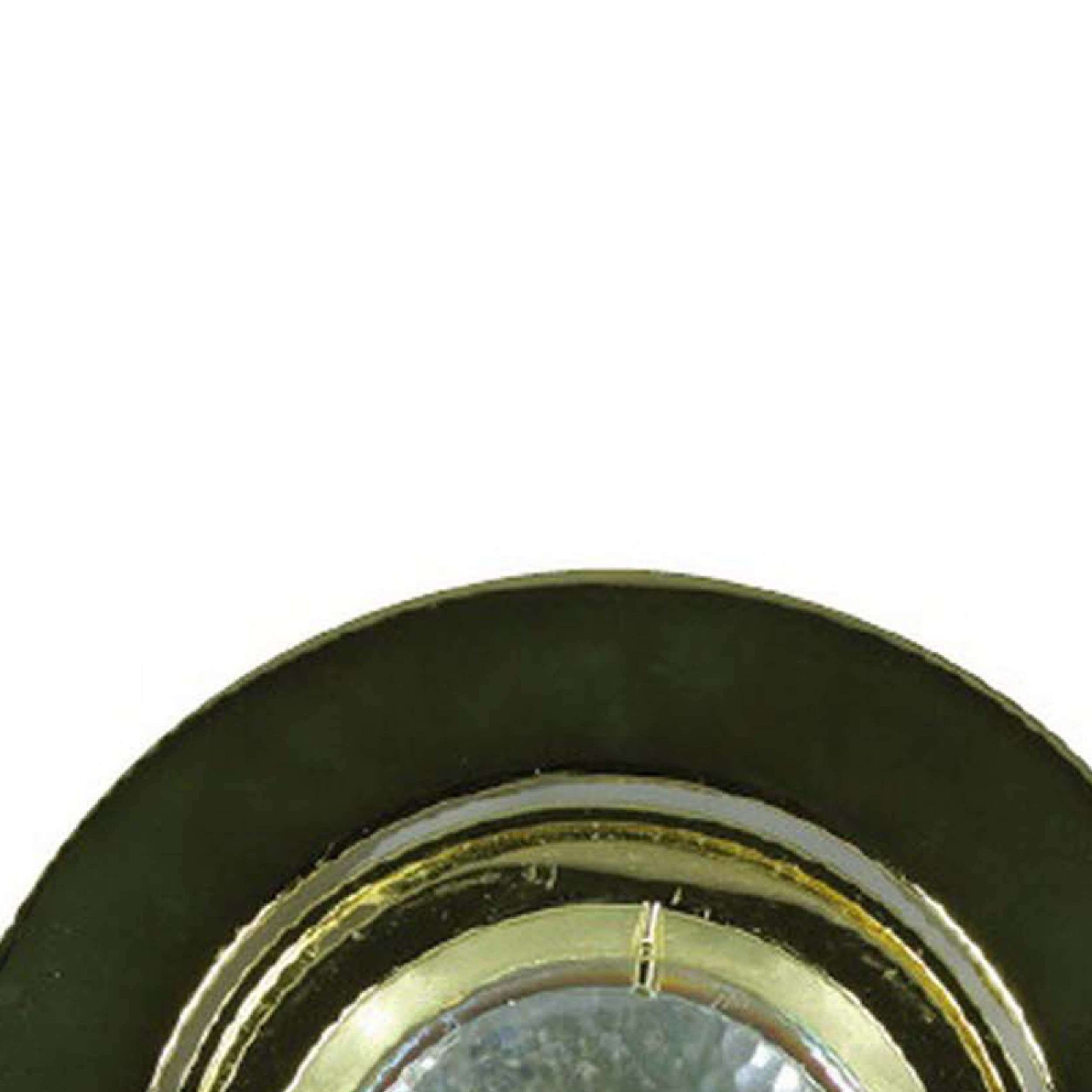 Benjara BM272354 4 in. 12V Round Ceiling Light with Metal, Antique Brass