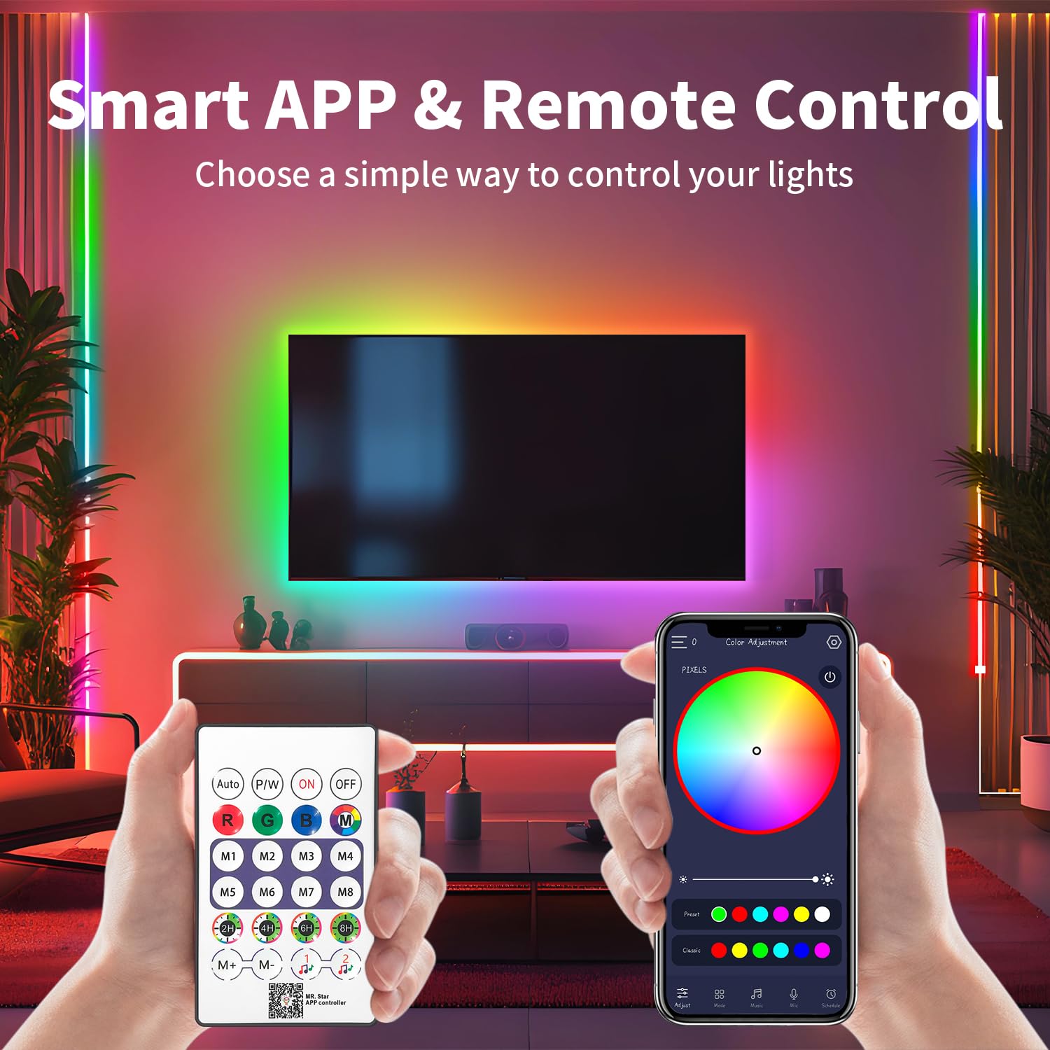 iNextStation RGB LED Neon Strip Lights, 6.56ft, Smart IC, App & Remote Control, Waterproof, Music Sync