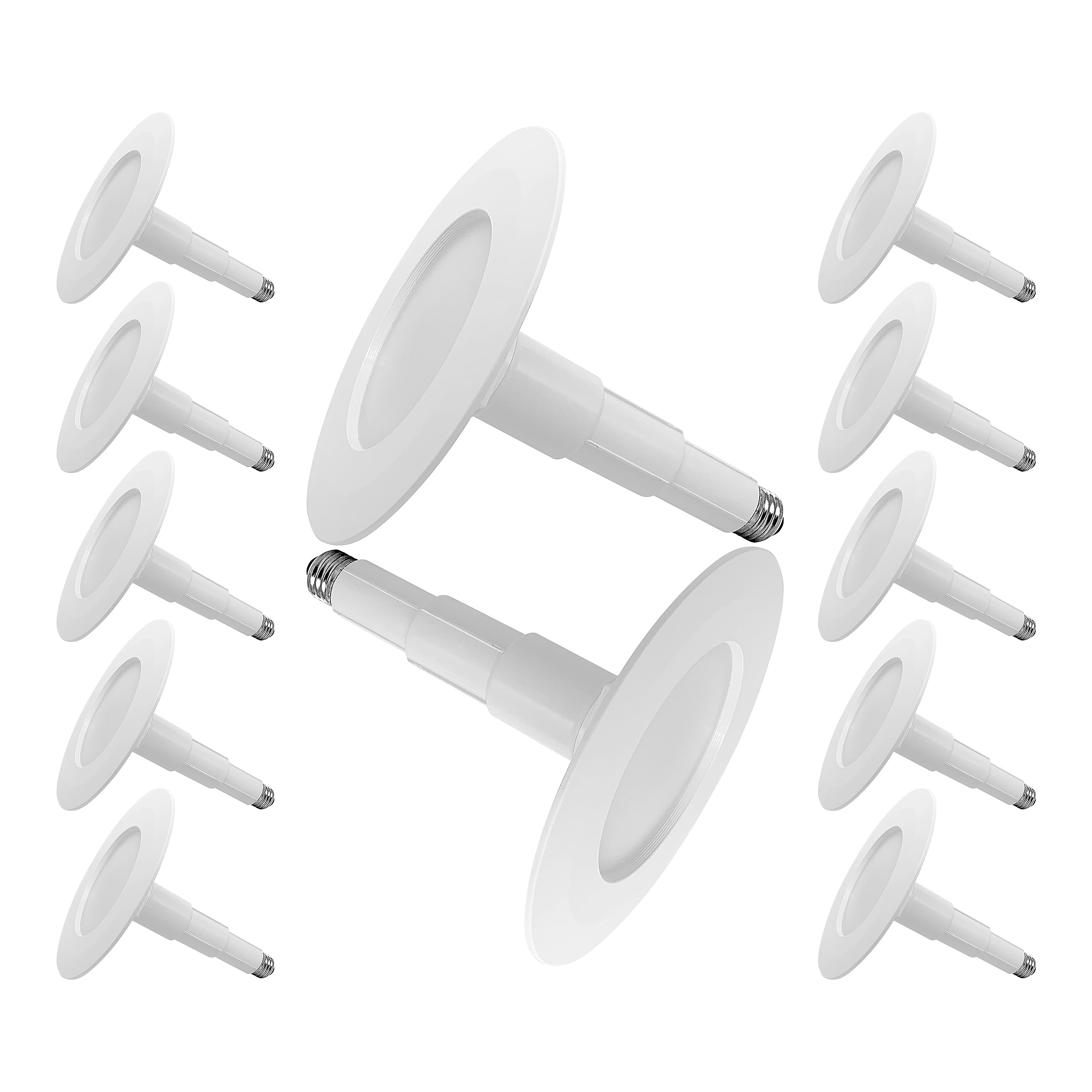 Jolux 12-Pack 5/6'' LED Can Lights Retrofit Recessed Lighting,12W=60W,3000K WarmWhite,800 Lumens,Dimmable Can Lights,ETL,Damp Ra