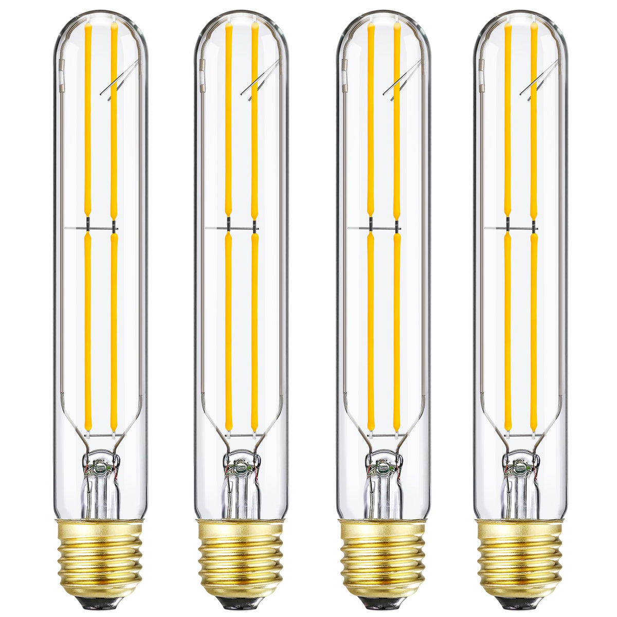 Tubular Light Bulb 7.3 Inch E26 Led Bulb Dimmable 6W 60 Watt Long Light Bulb,Warm White 2700K, Ac120V,600Lm,T10 Led Bulb For Rus