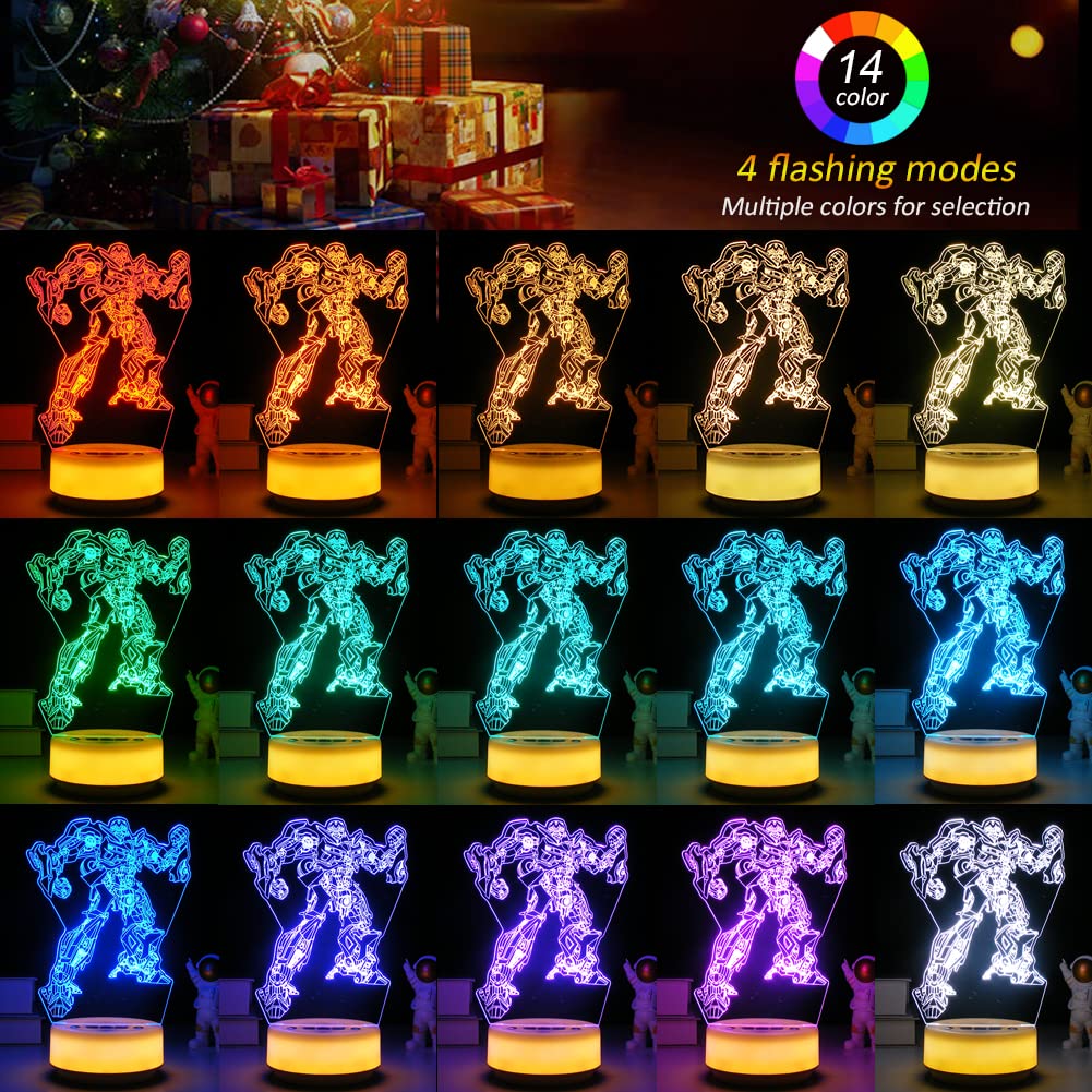 Shinecloud Robot Night Light Atmosphere Led Table Light Creative Visual Lamp As Gifts For Kids Or Adults, D  Cor Light For Kids