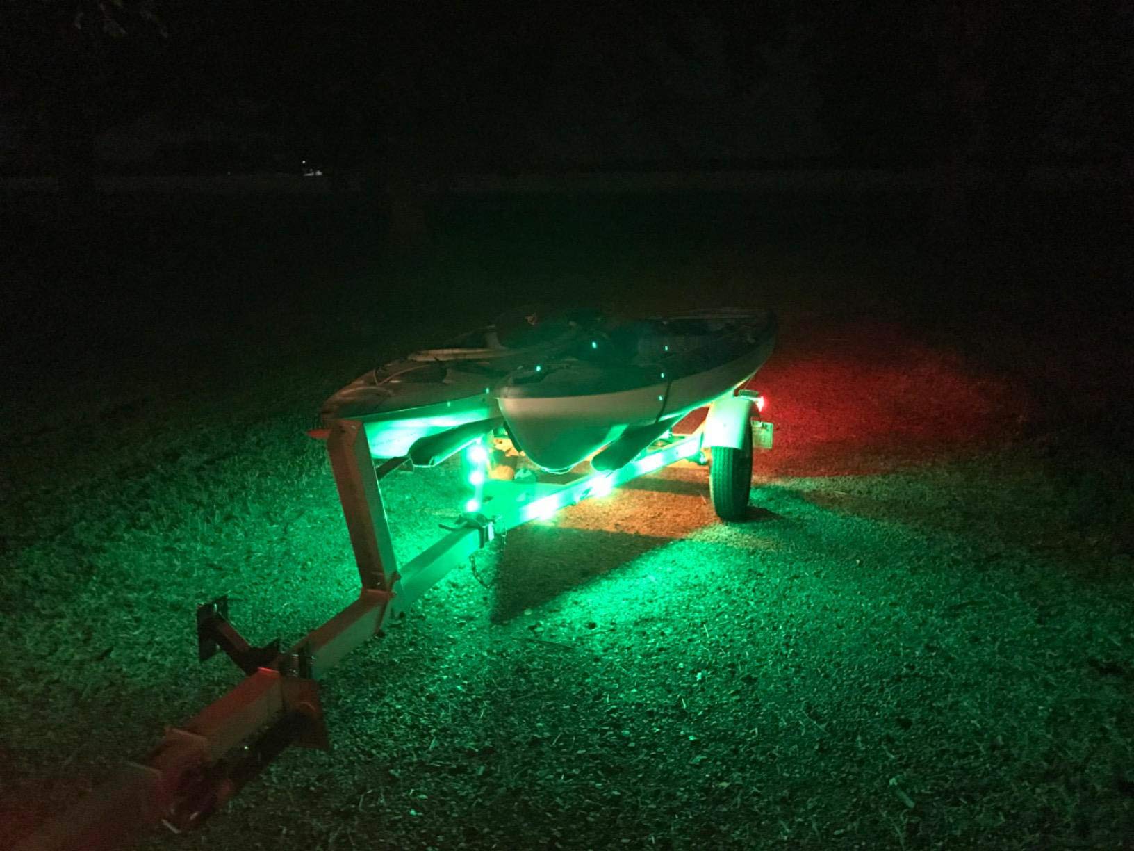 Keing 10 Pack Sealed Waterproof Mini Round 3/4 Inch Green Led Marker Lights Signal Light 12V For Trailer Truck Bus Pickup Van Atv Rv Lorry Caravan, 5 Years Warranty