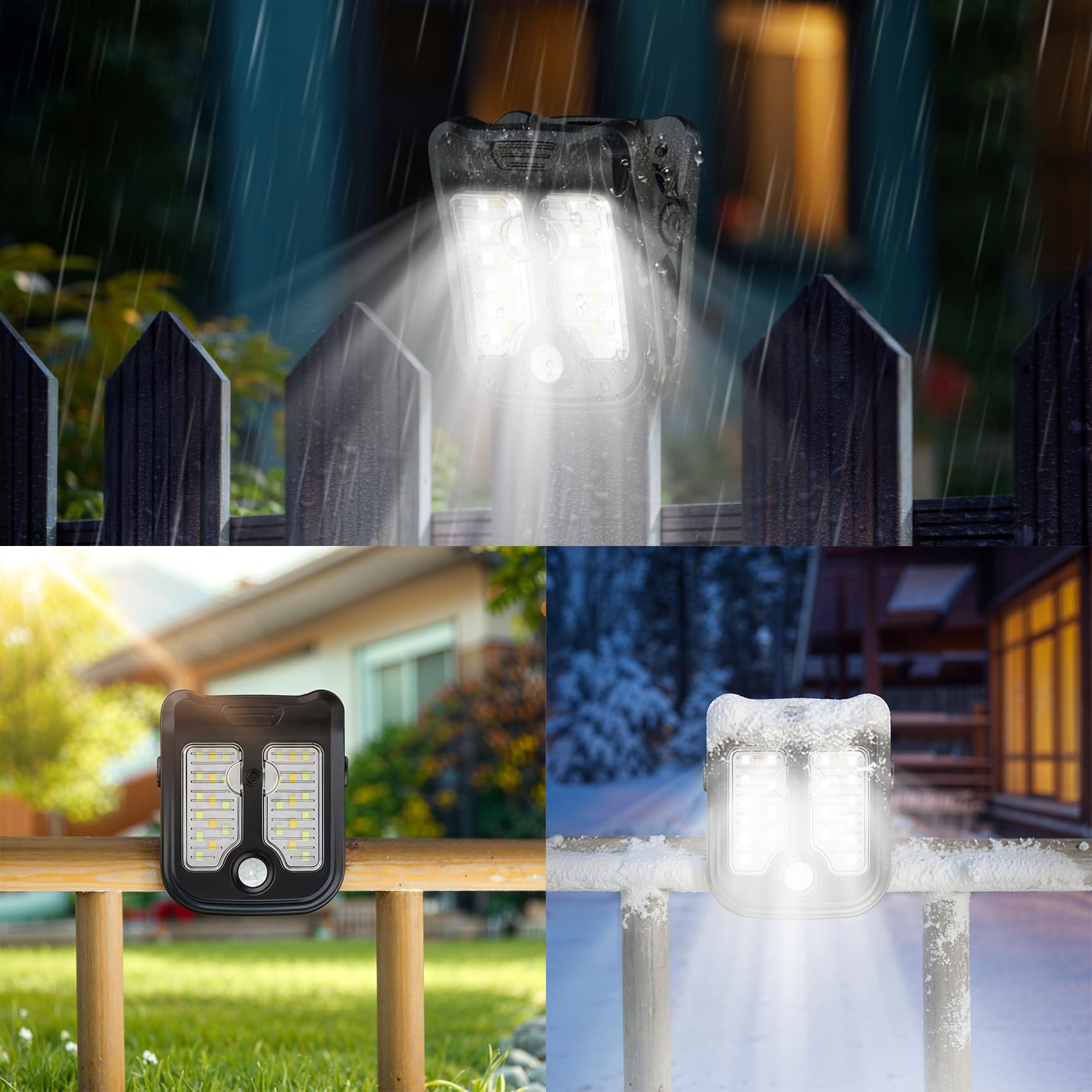 Tryme Small Solar Lights For Chain Link Fence Outdoor Motion Sensor Clip On Solar Lights For Garden Gate Deck Step Patio Camping
