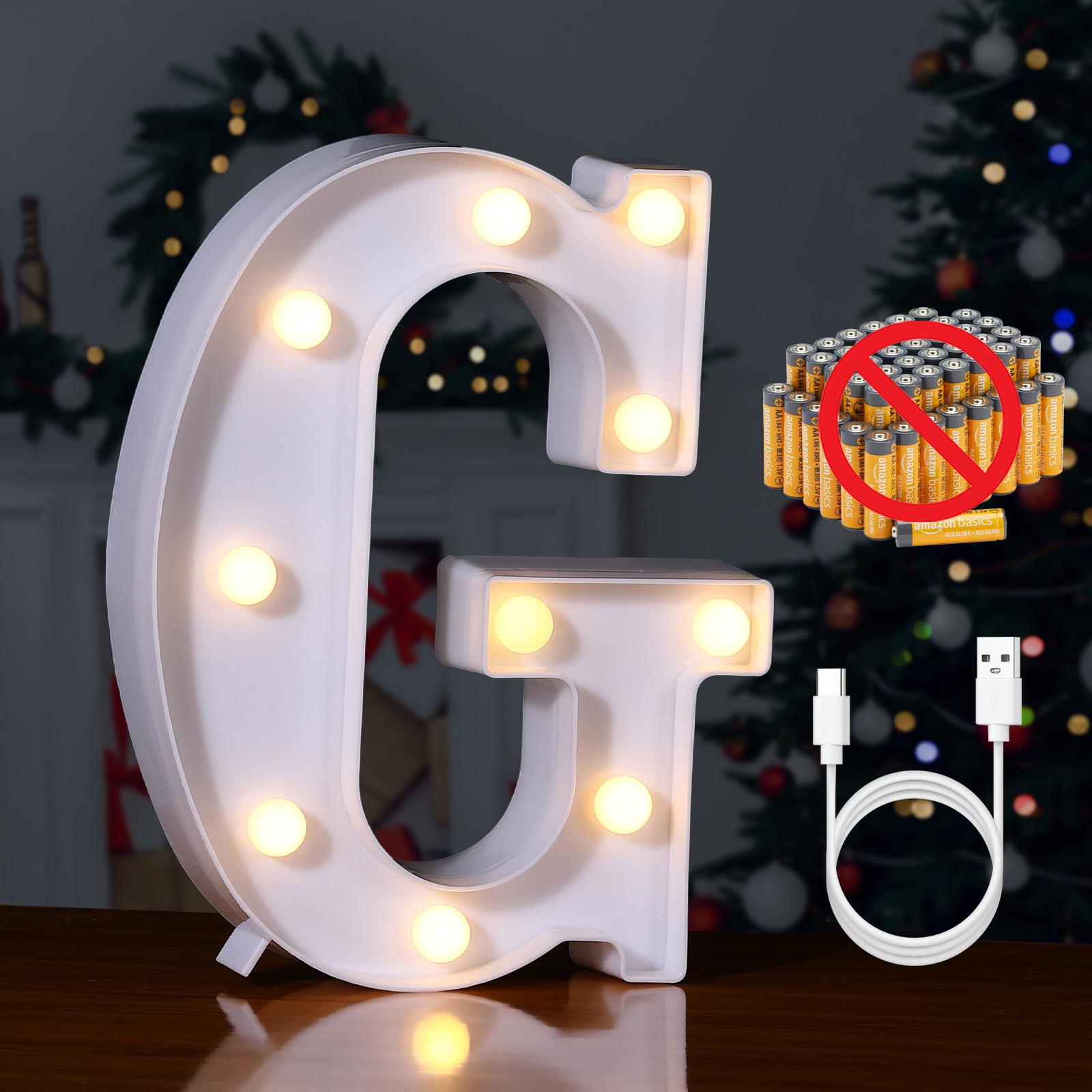 Foaky Led Gold Foaky Rechargeable LED Marquee Light Sign for Wedding/Birthday Party ...