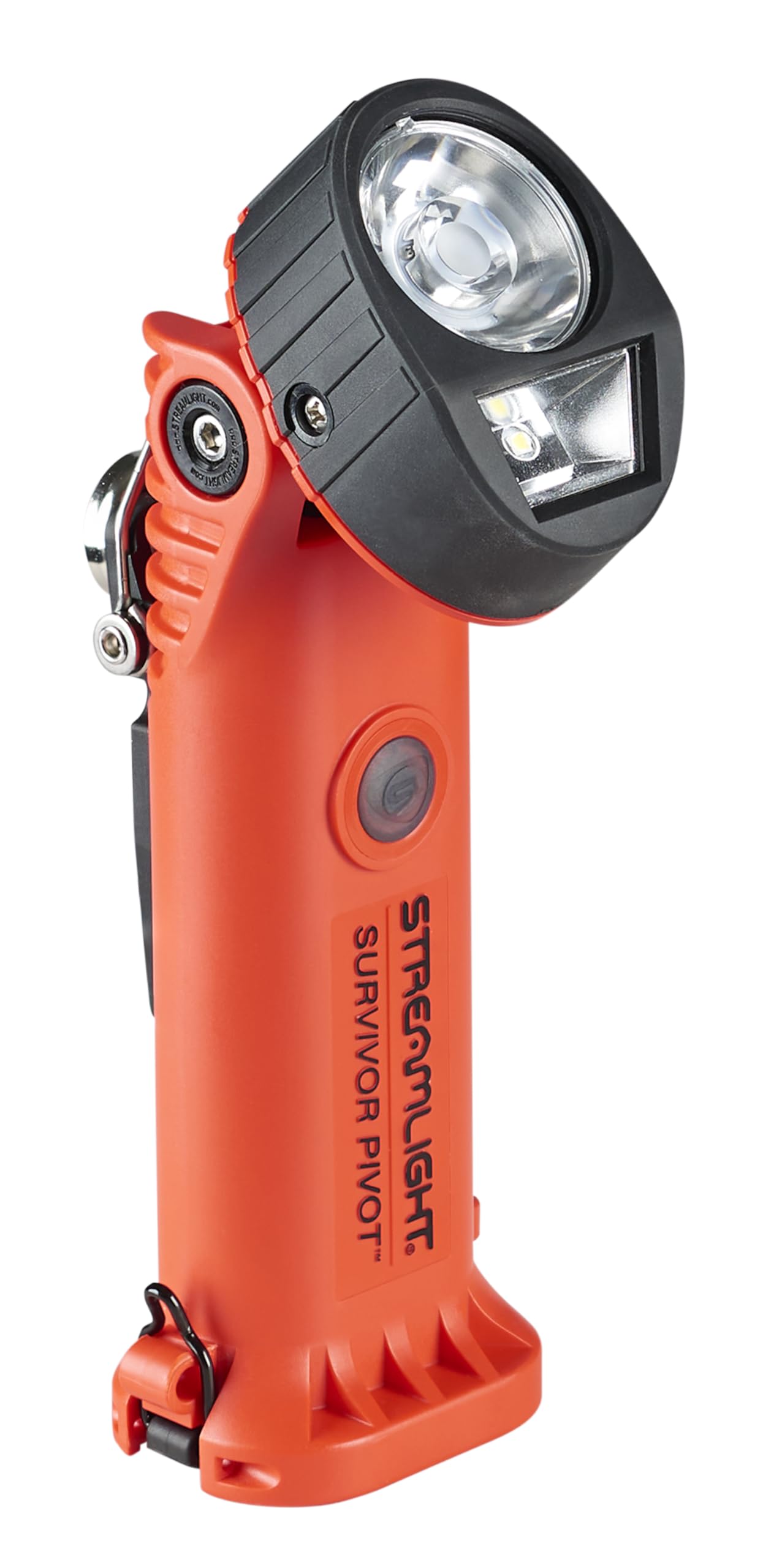 Streamlight 91838 Survivor Pivot USB 325-Lumen Right Angle Articulating Dual Beam Rechargeable Flashlight with Magnet and Clip,
