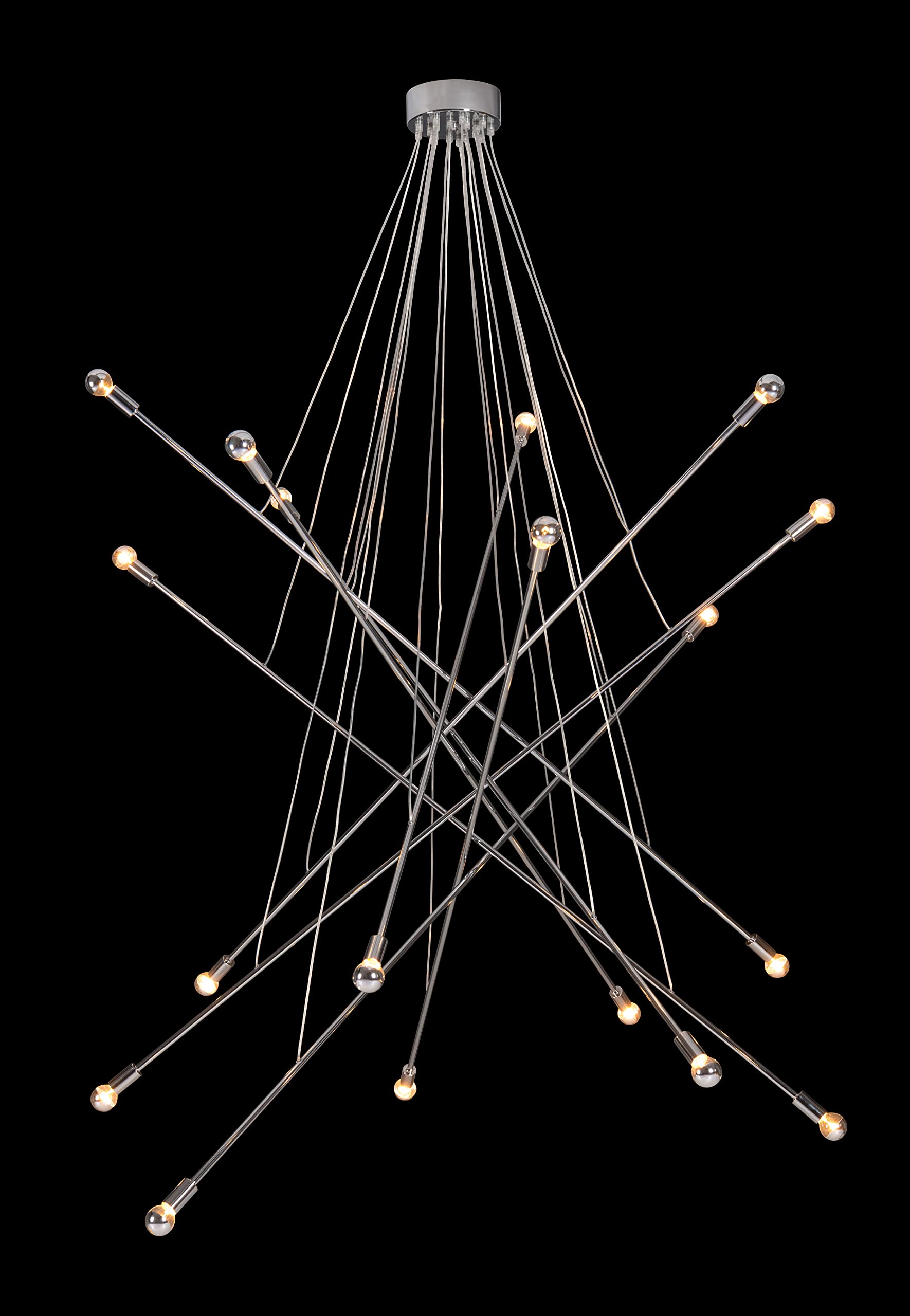 Zuo Belief Ceiling Lamp Chrome Alloy Steel 79in x 59in x 7in Model 50216
