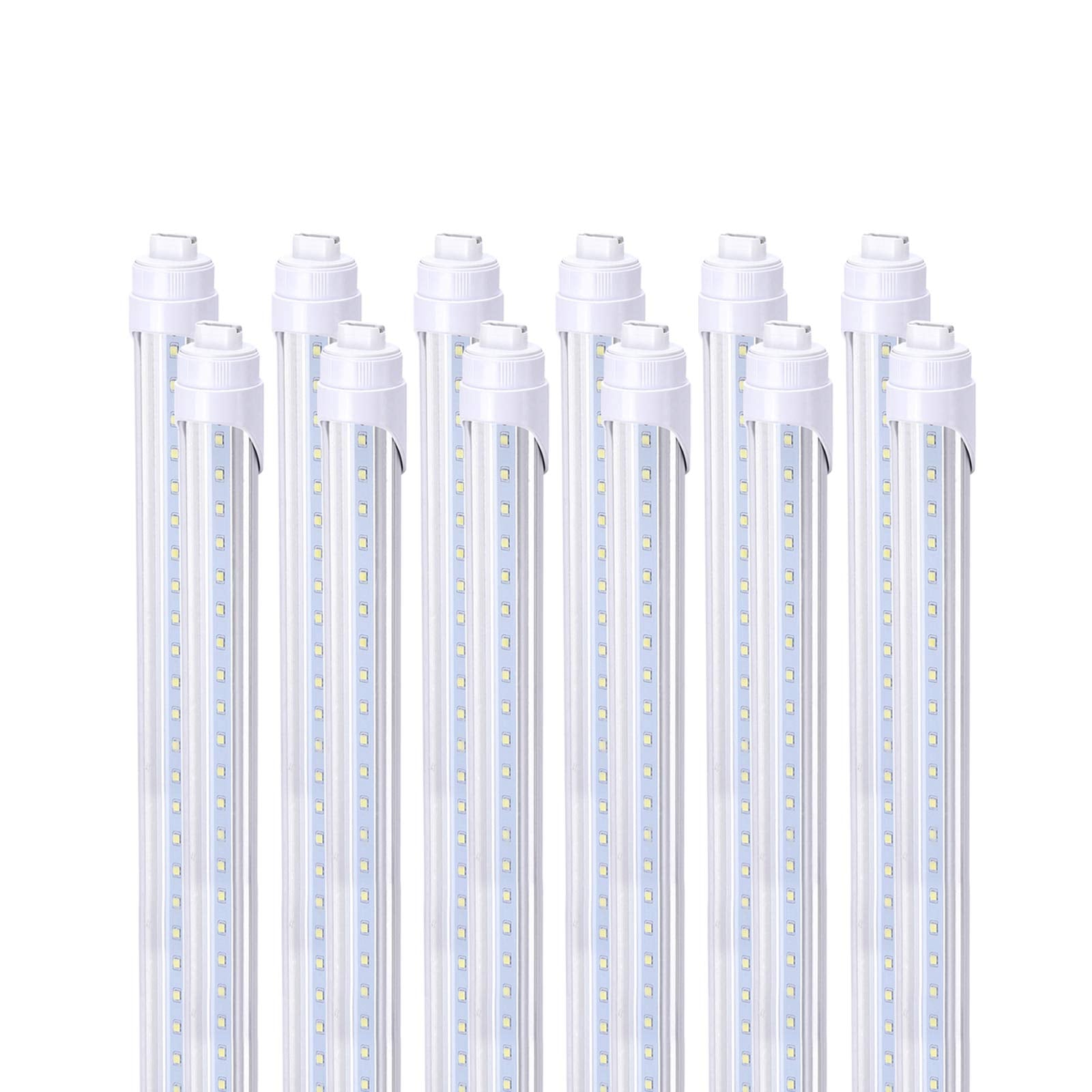 Ligheart R17D/Ho 8Ft Led Light Bulb, 2 Pin, Led Tubes 45W (110W Equivalent), Rotate, 6000K Cool White, 5400Lm, T8/T10/T12 Dual E