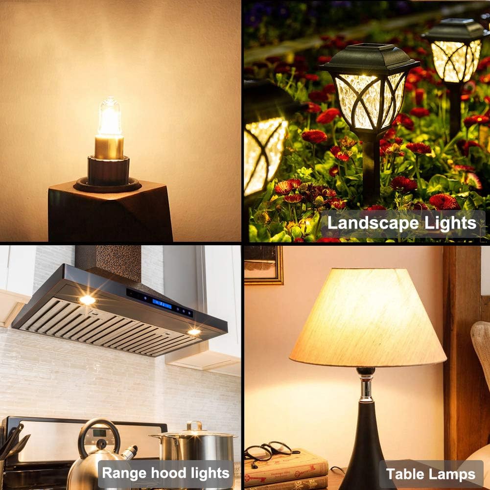 G4 Bulb, 20 Pack Halogen G4 12V 20W With G4 Bi-Pin Base, High Output G4 Light Bulb 12V 300Lm 3000Hrs Long Lifetime, G4 Dimmable,