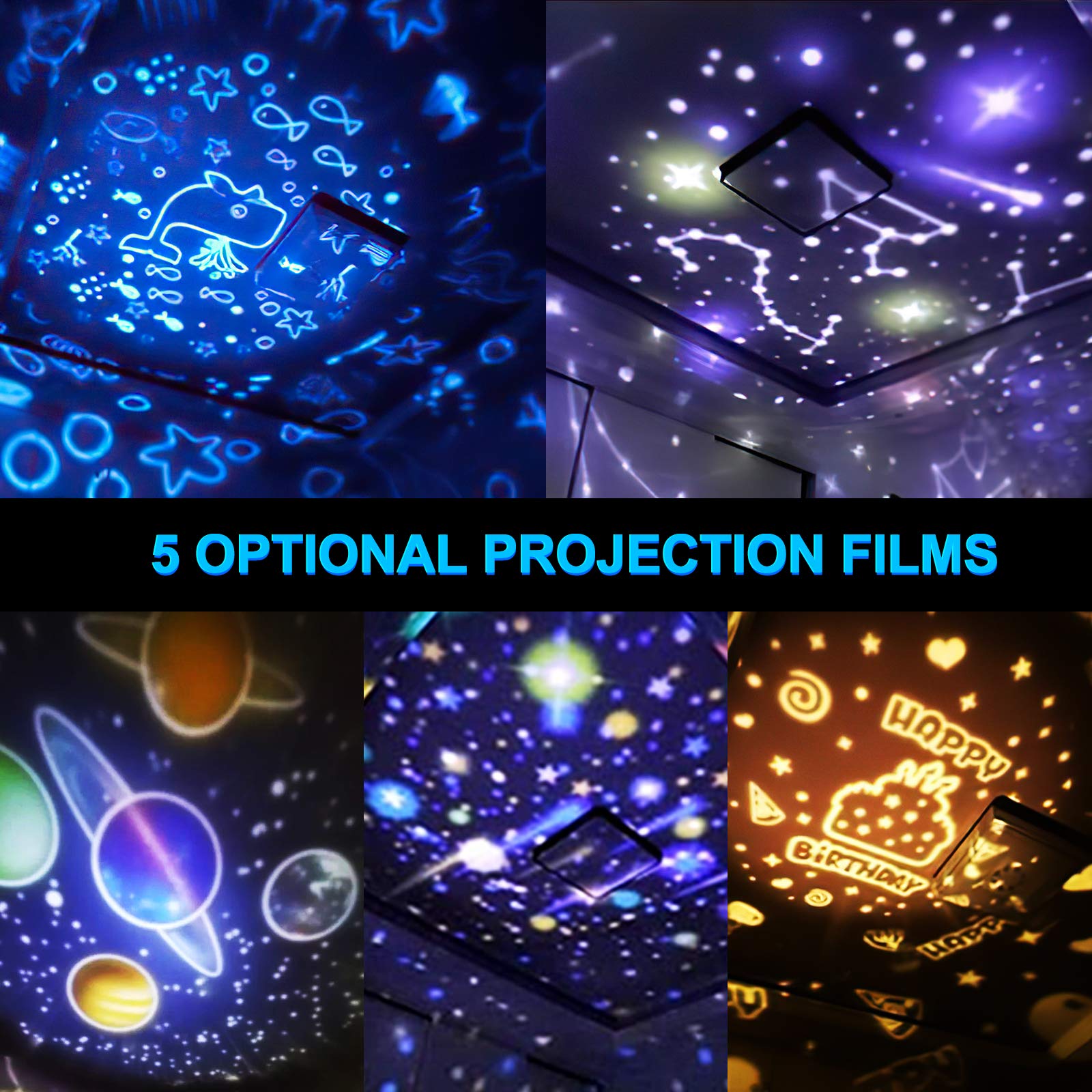 DELICATE Night Lights for Kids, Votozi Multifunctional Star Projector Lamp Night Light for Boys and Girls Birthday Gifts, Christ
