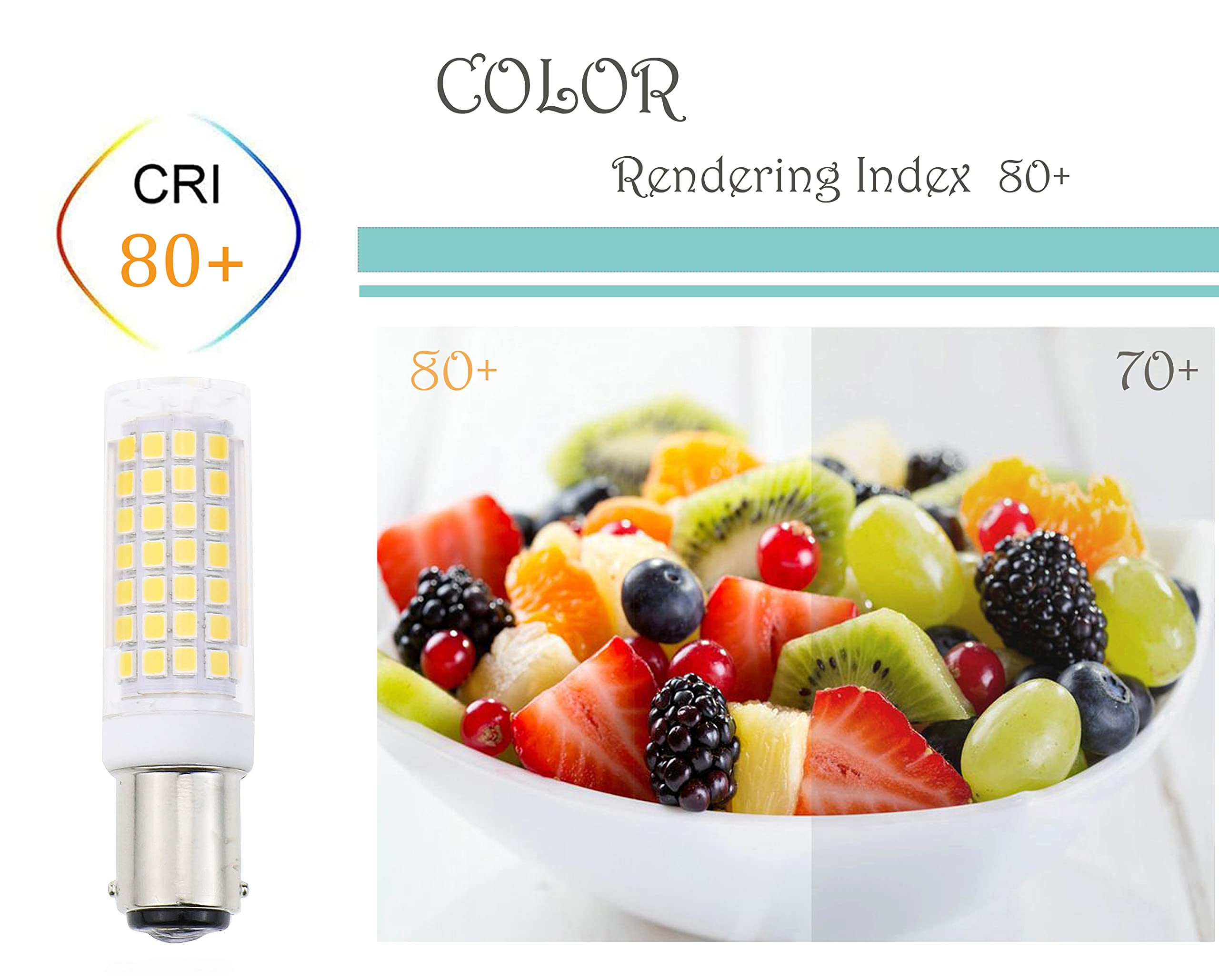 Lamsky BA15D LED Light Bulb 7.5W, B15 Bayonet Base, Warm White 3000K, 2-Pack