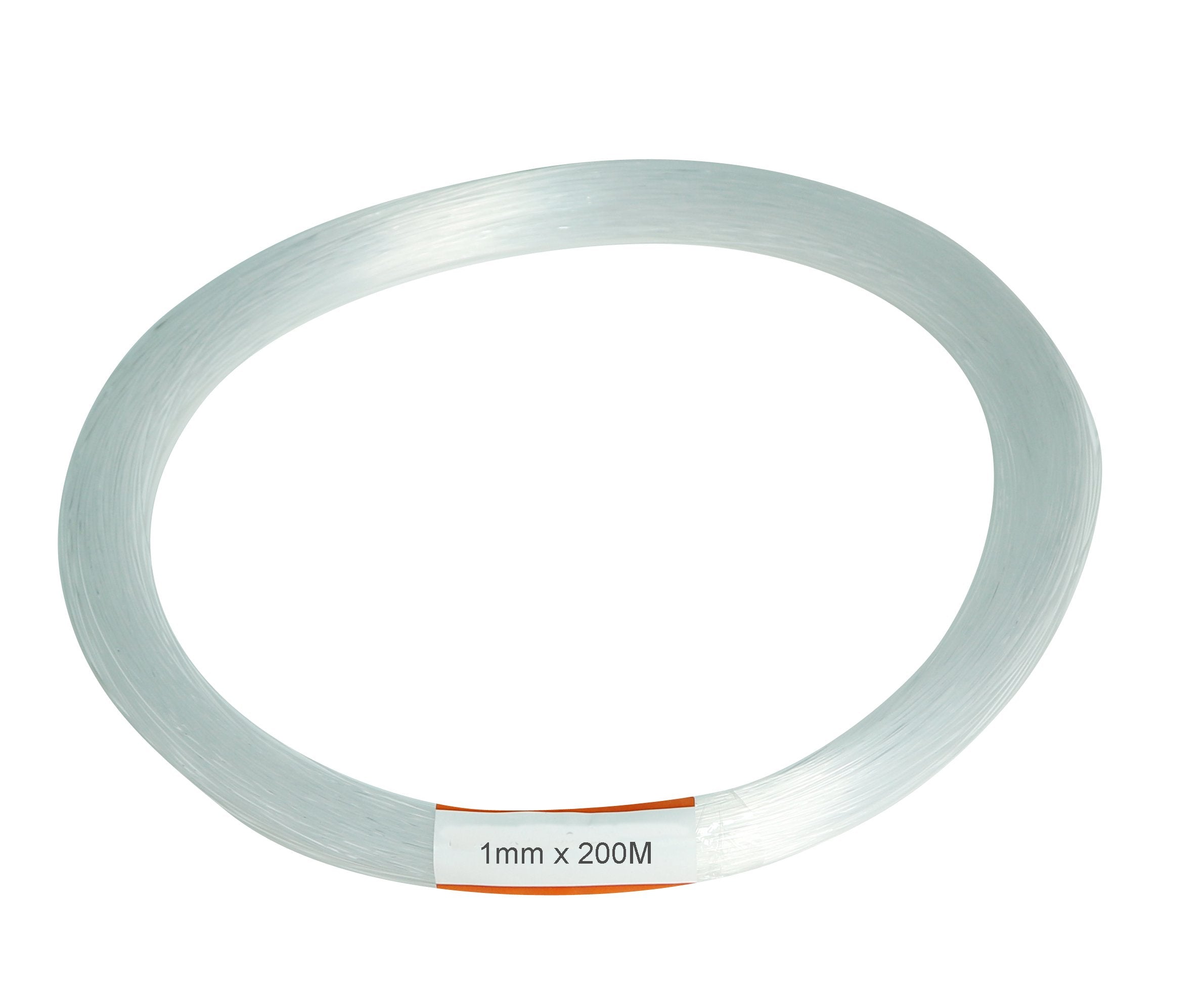 AMKI Plastic 0.04in/1mm Diameter 656ft(200Meter) PMMA Fiber Optic Roll End Glow Cable for All Kind Led Star Ceiling Light Kit