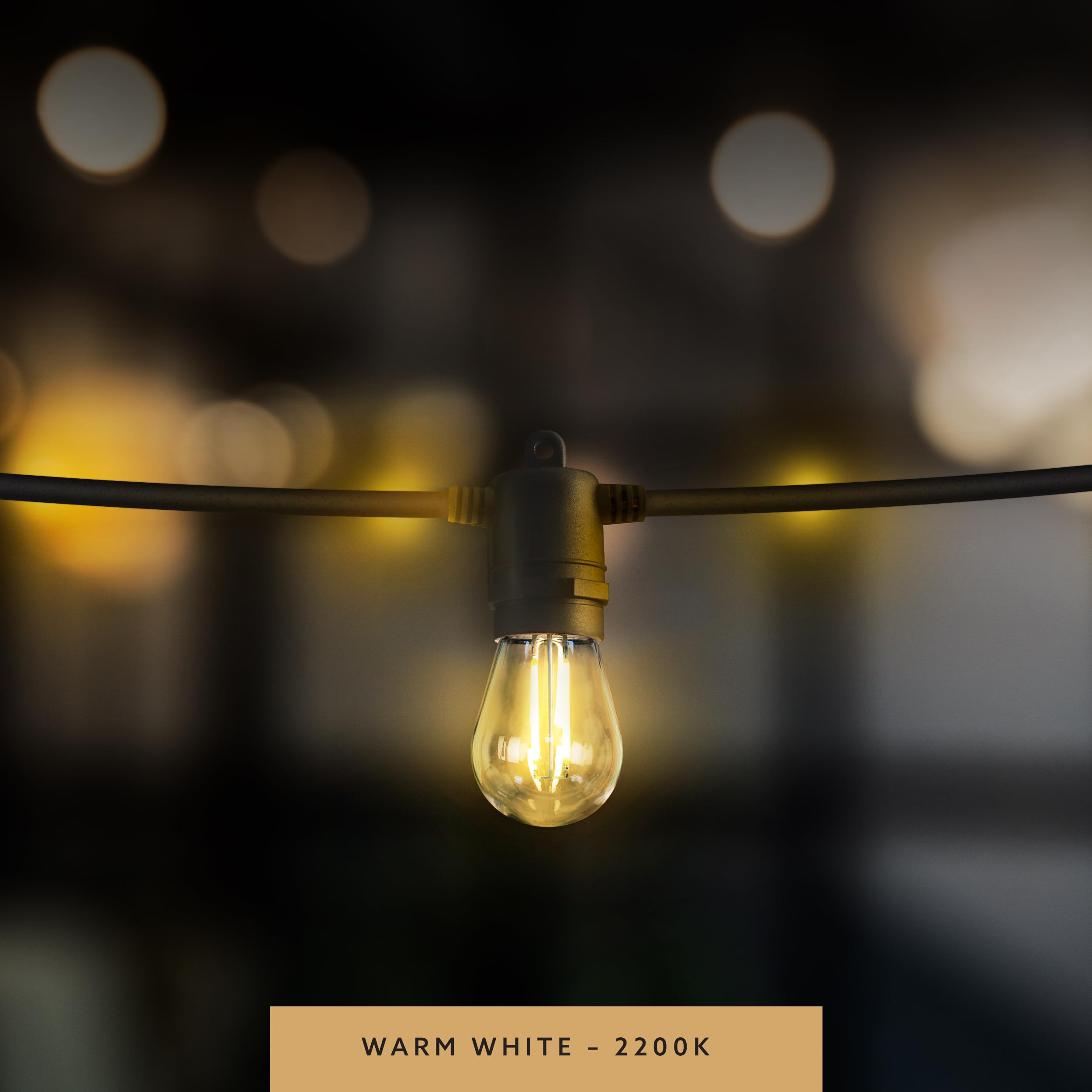 Feit Electric S14 LED Filament Light Bulbs, 2200K Warm White, 140 Lumens, 12 Pack, Glass, S14HO/822/FIL/12,