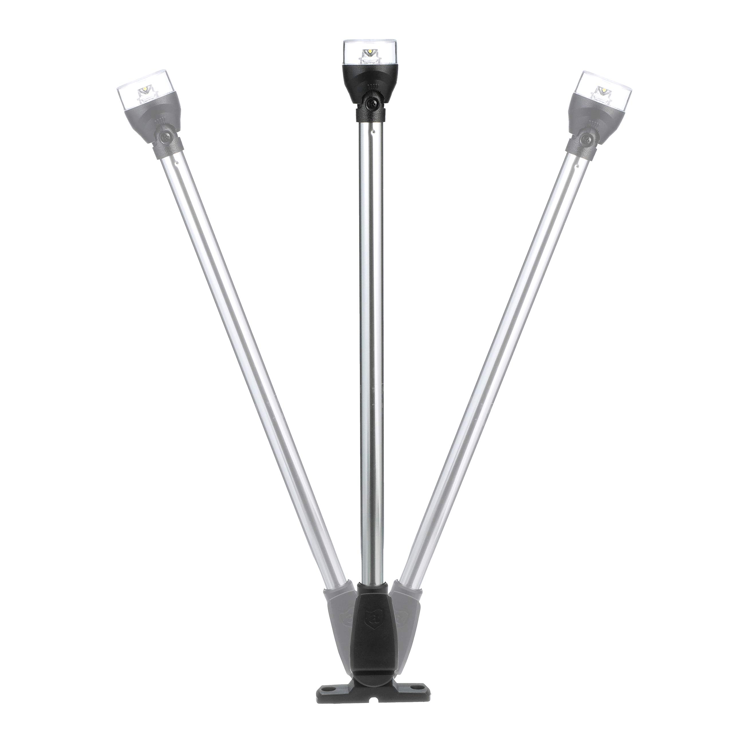 Attwood All-Round LED Navigation Light, 20-Inch, Black Base, Model 5551-PA20-7, Durable Material