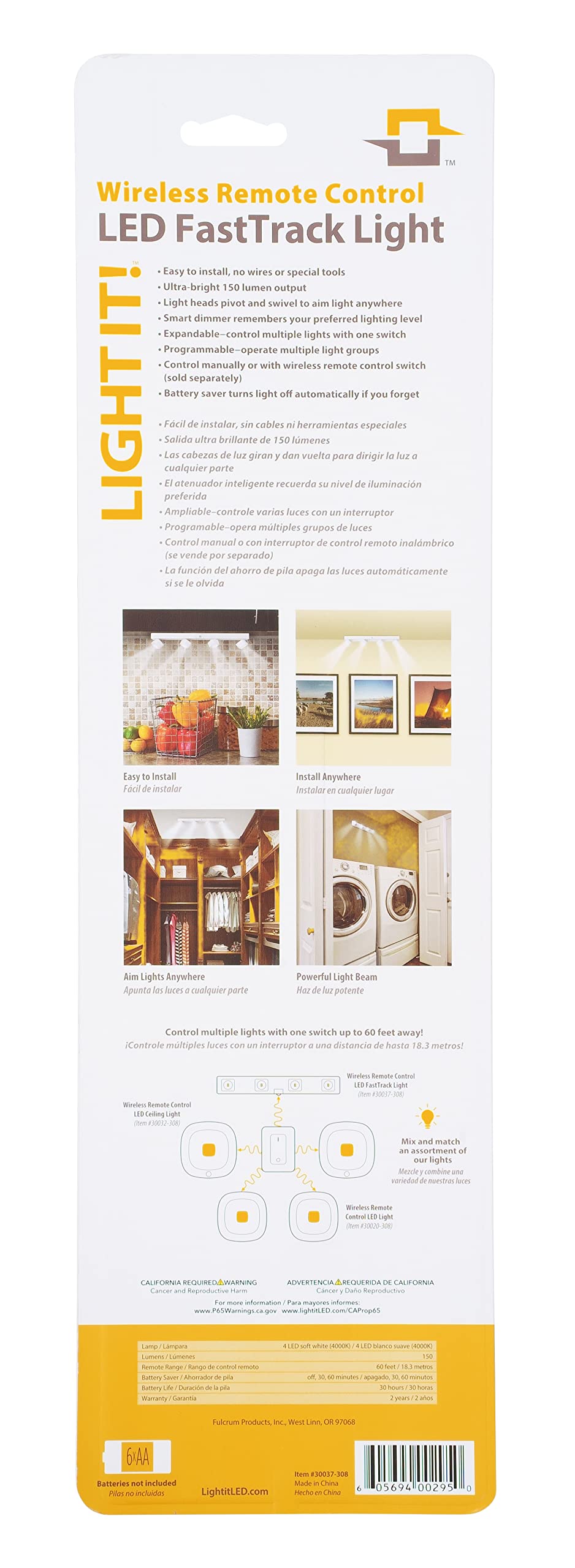 Light It! By Fulcrum, 30037-308 Wrc Led Fastrack Light, White, Single Pack