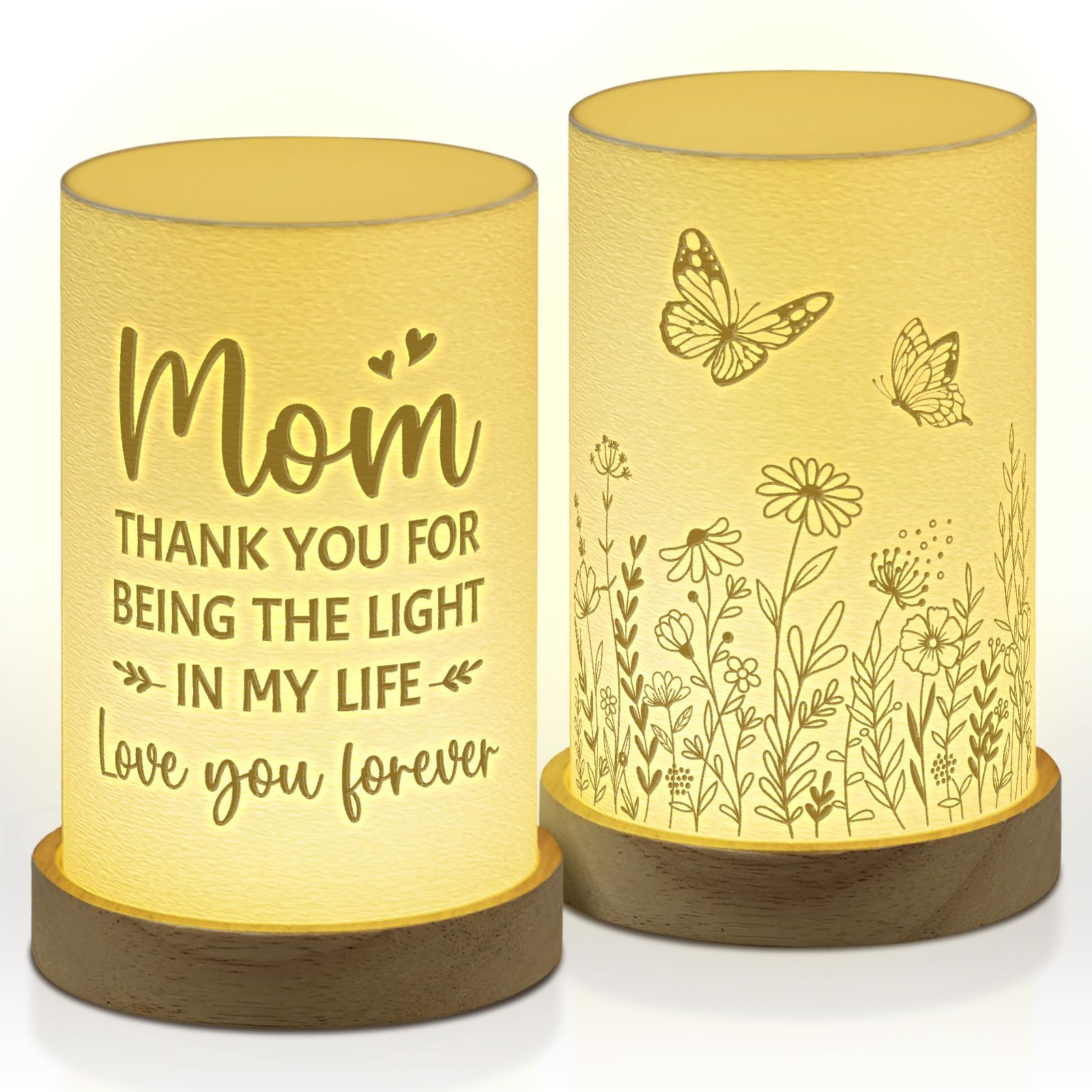 Afterprints Birthday Gifts for Mom 3D Printed Night Light, Mom Gifts from Daughter Son, Best Gift for Mother on Christmas, Thank