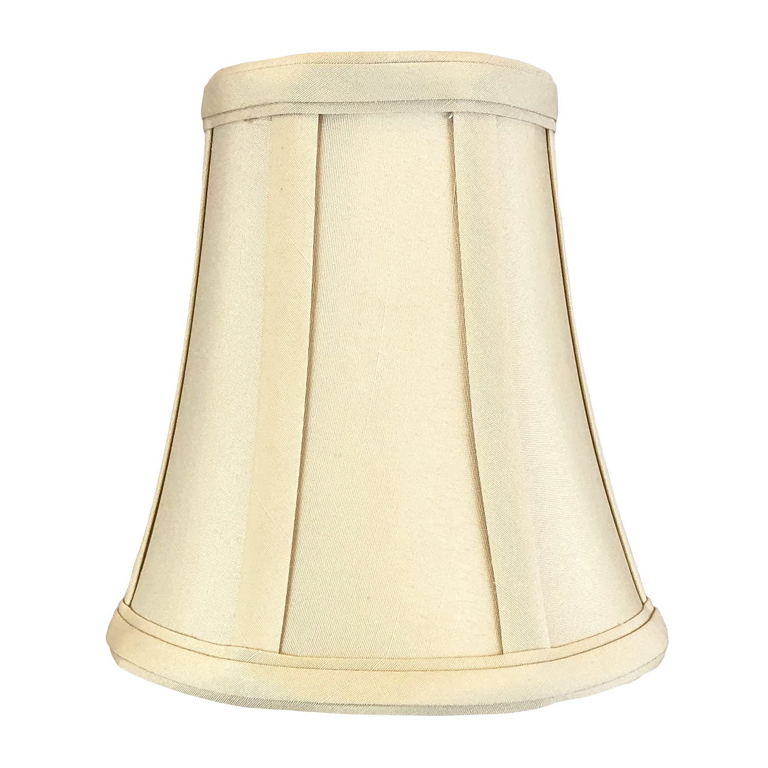 Royal Designs, Inc. True Bell Basic Lamp Shade, Faux Silk, 3.5in x 6in x 6.25in, Beige, Model BSO-704FC-6BG