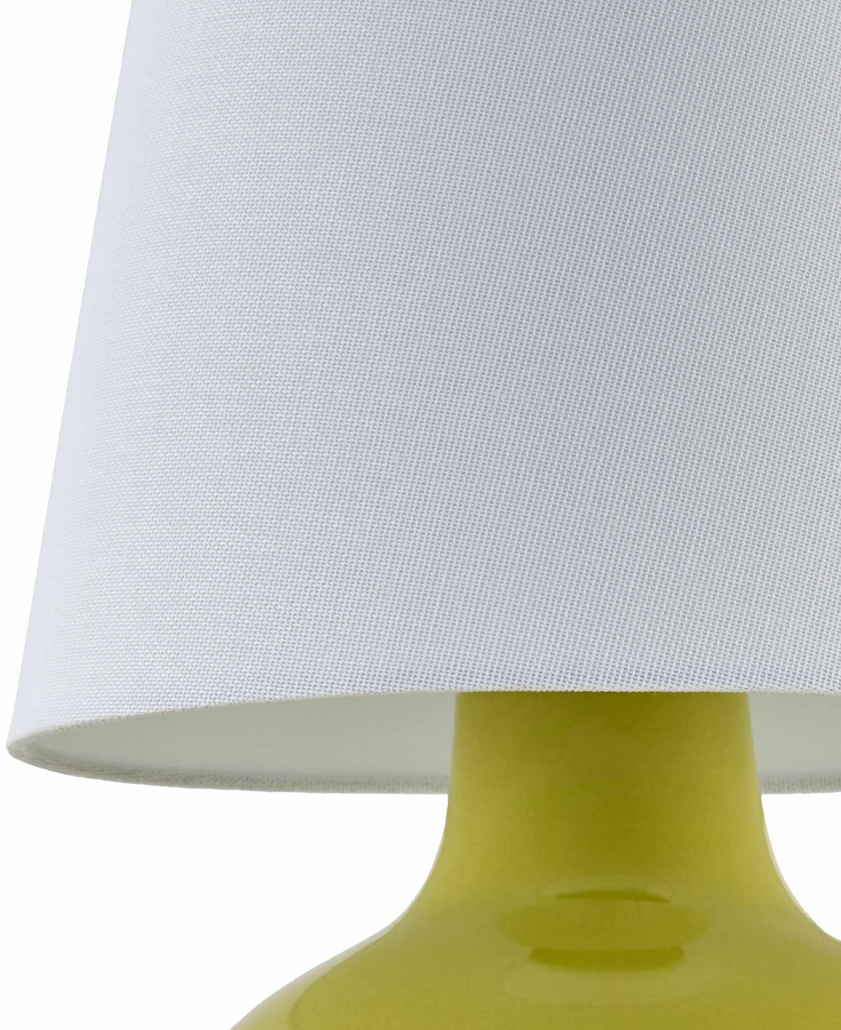 Hauteloom Theisseil Table Lamp, Ceramic, 13inH x 8inW x 8inD, Green/White Translucent, Model TXCHMC9-020