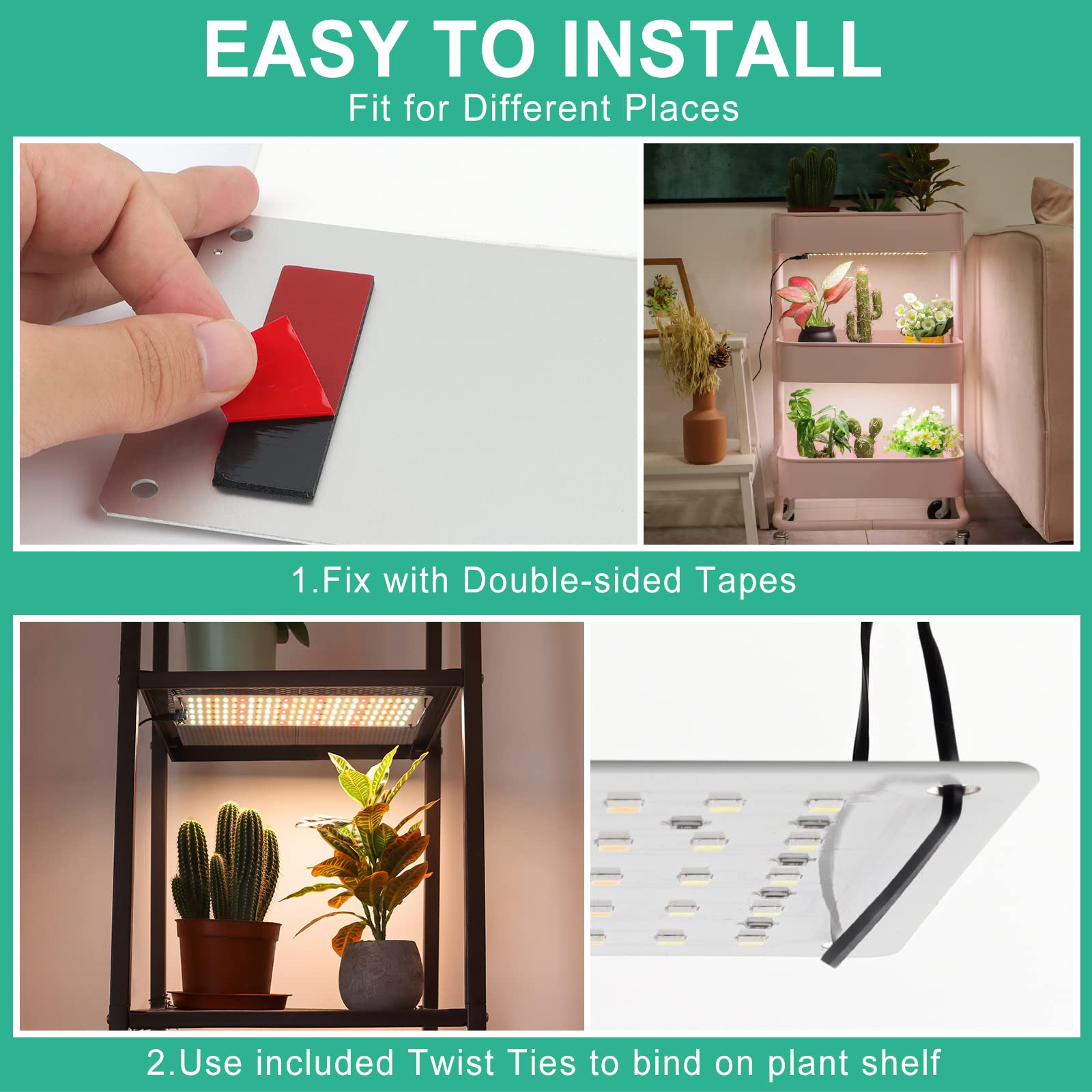 Lbw Led Grow Light, Full Spectrum Grow Light With 4 Dimmable Levels And Auto On/Off Timer, 135 Leds Plant Grow Lamp For Seedlings, Veg, Bloom And Succulents, Ideal For Indoor Plants