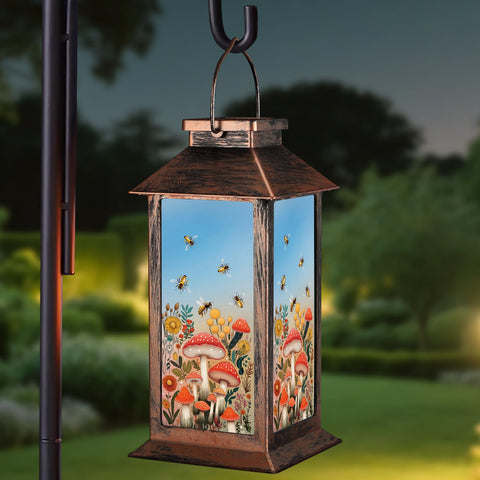 Yamodoor Gifts for Mom, Outdoor Hanging Solar Lantern Waterproof