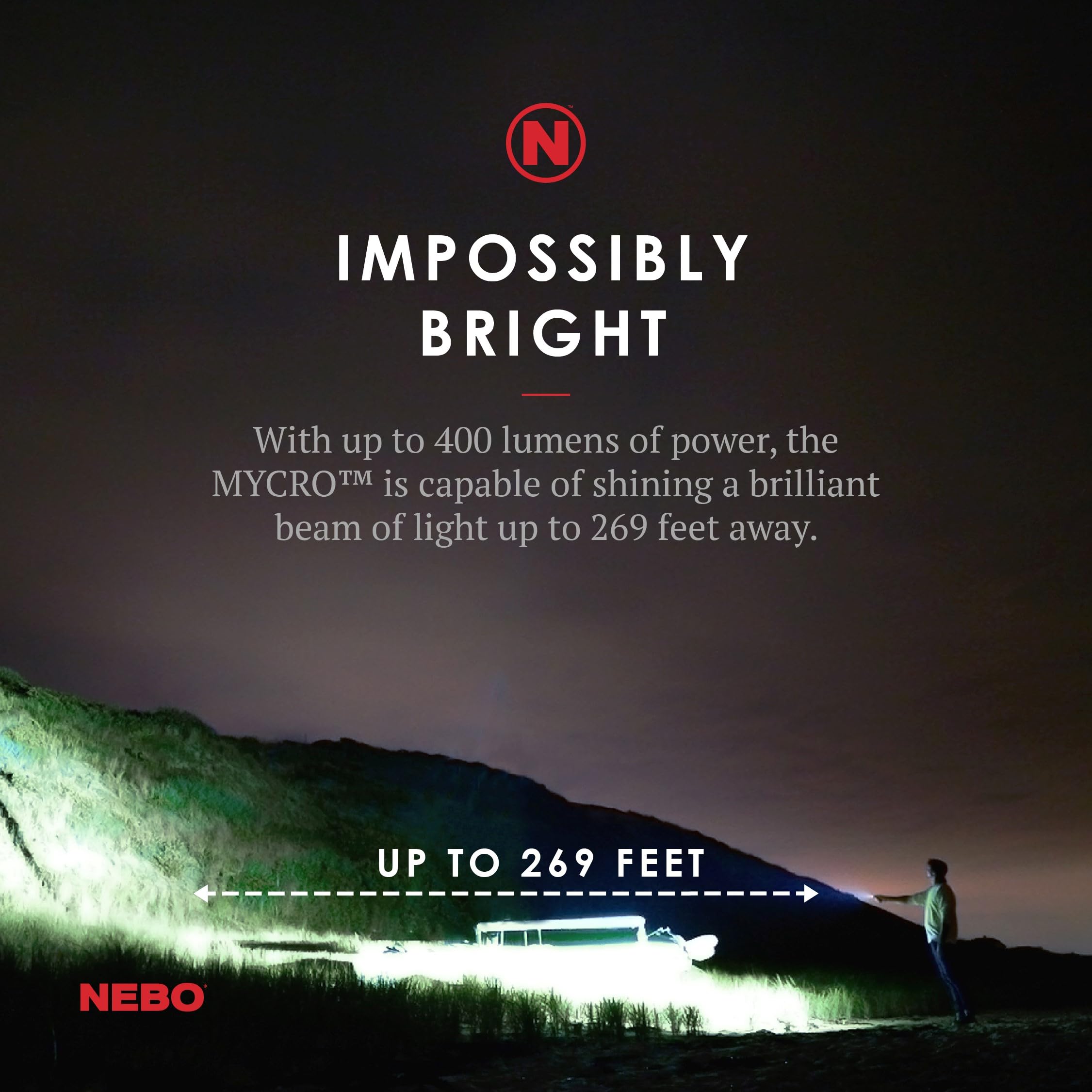 NEBO MYCRO USB Rechargeable LED Keychain Light, 6 Modes, Aluminum, One-Size, Red, Model NEB-KEY-0004