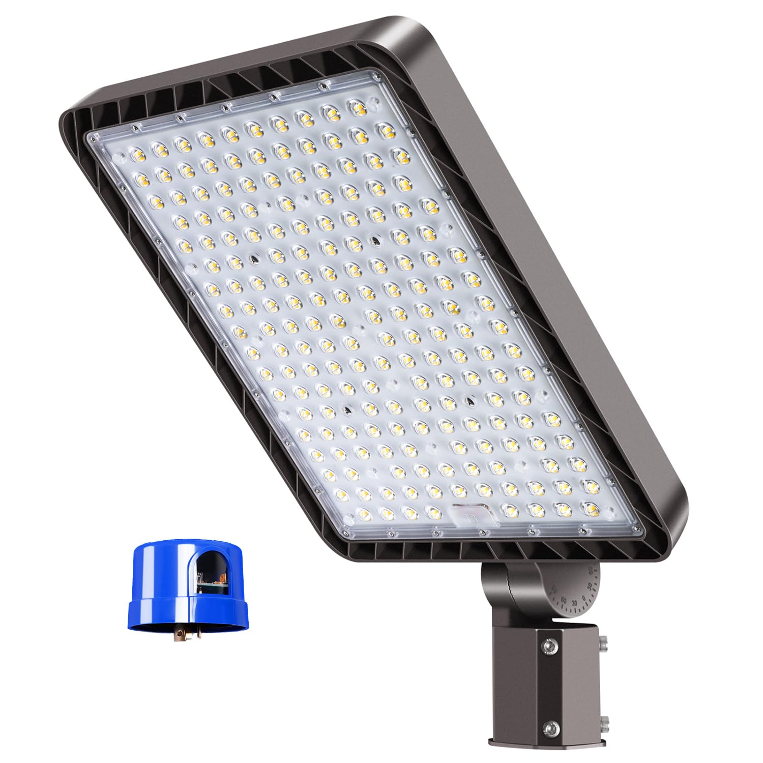 Biritalo 480W Led Parking Lot Light Outdoor 72000Lm 100V-277V Dusk To Dawn Led Building Flood Lights Commercial 5000K Slip Fitter Street Pole Lights Ip65 Waterproof Large Area Shoebox Barn Lighting