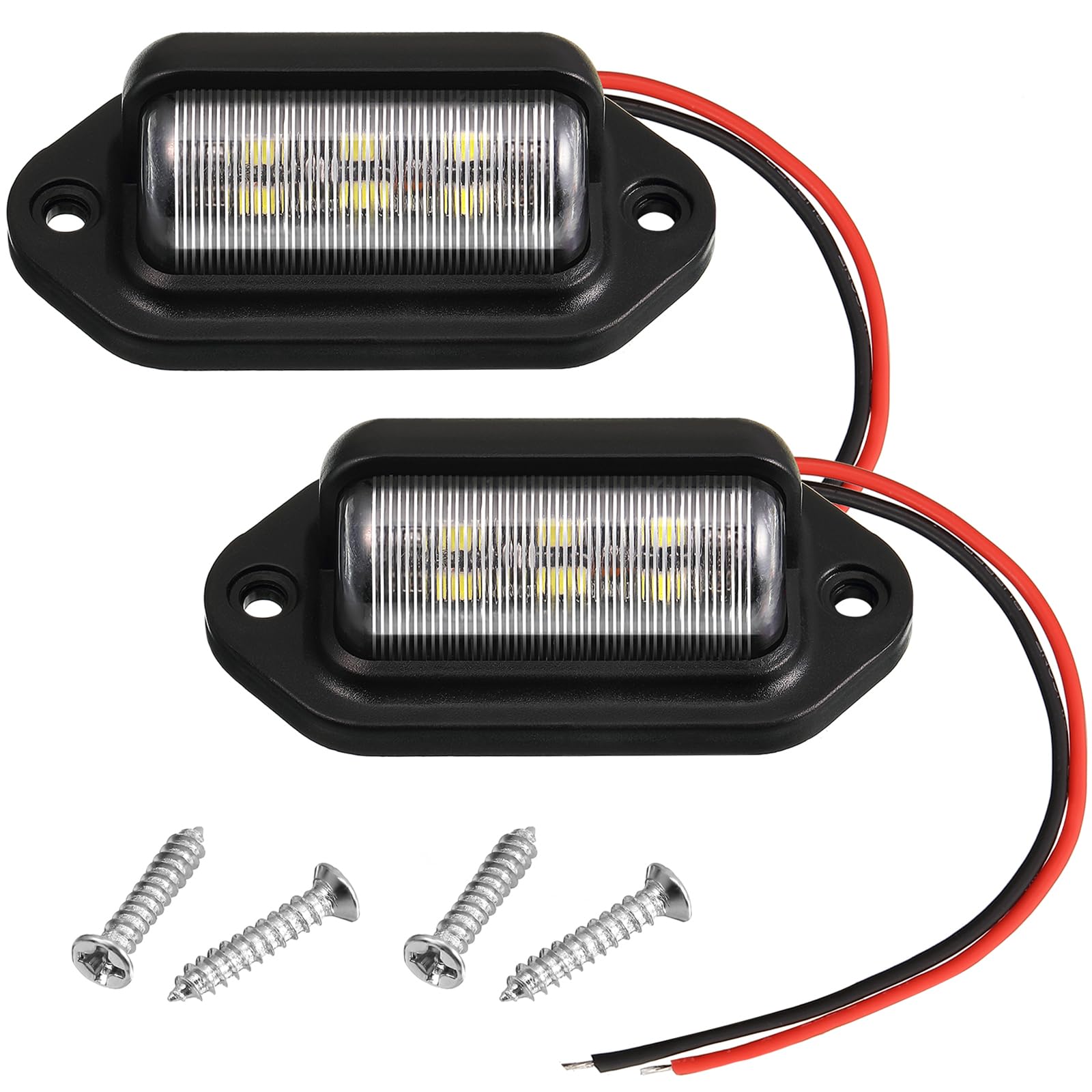 Mudder License Plate Light - 12V, 6 LED, Waterproof Taillight for Truck, SUV, Trailer, RV, Boats