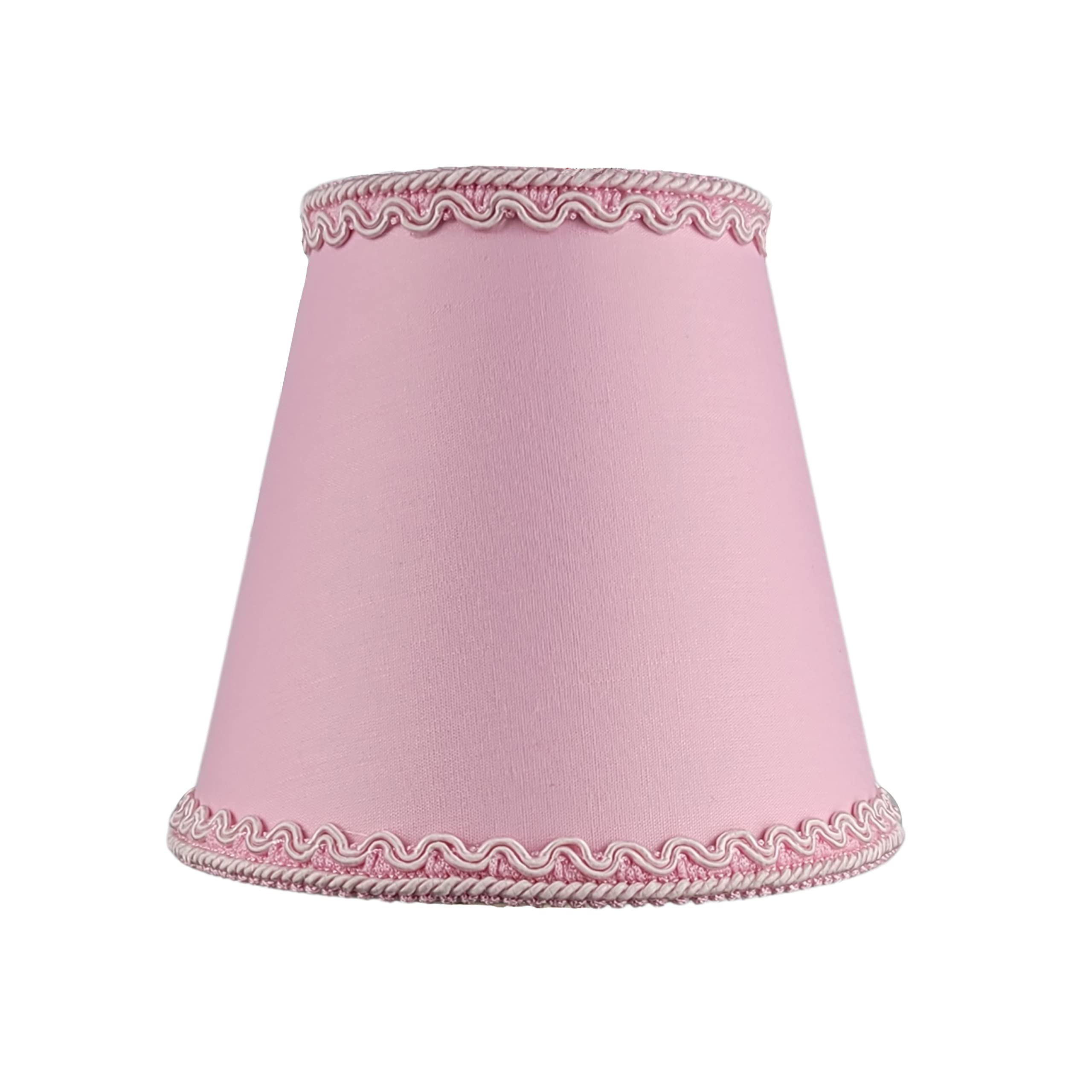 Royal Designs, Inc. Empire Chandelier Lamp Shade with Decorative Trim Flame Clip Fitter, CSO-1042-5PNK, 3 x 5 x 4.5, Pink, 1 Pack