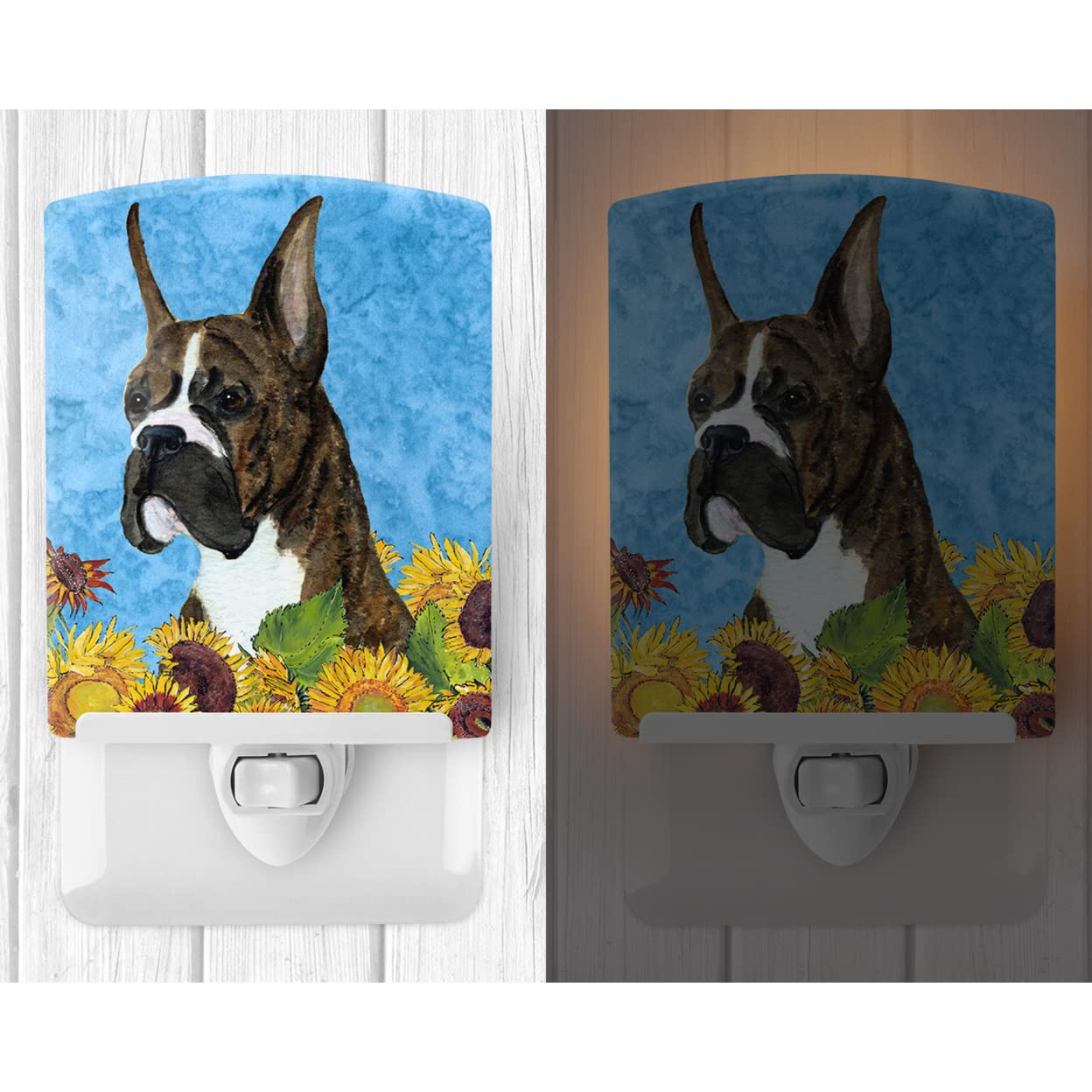 Carolines Treasures Ceramic Night Light, Boxer Design, UL-Certified, 6x4x3 inches, Multicolor, Model SS4141CNL