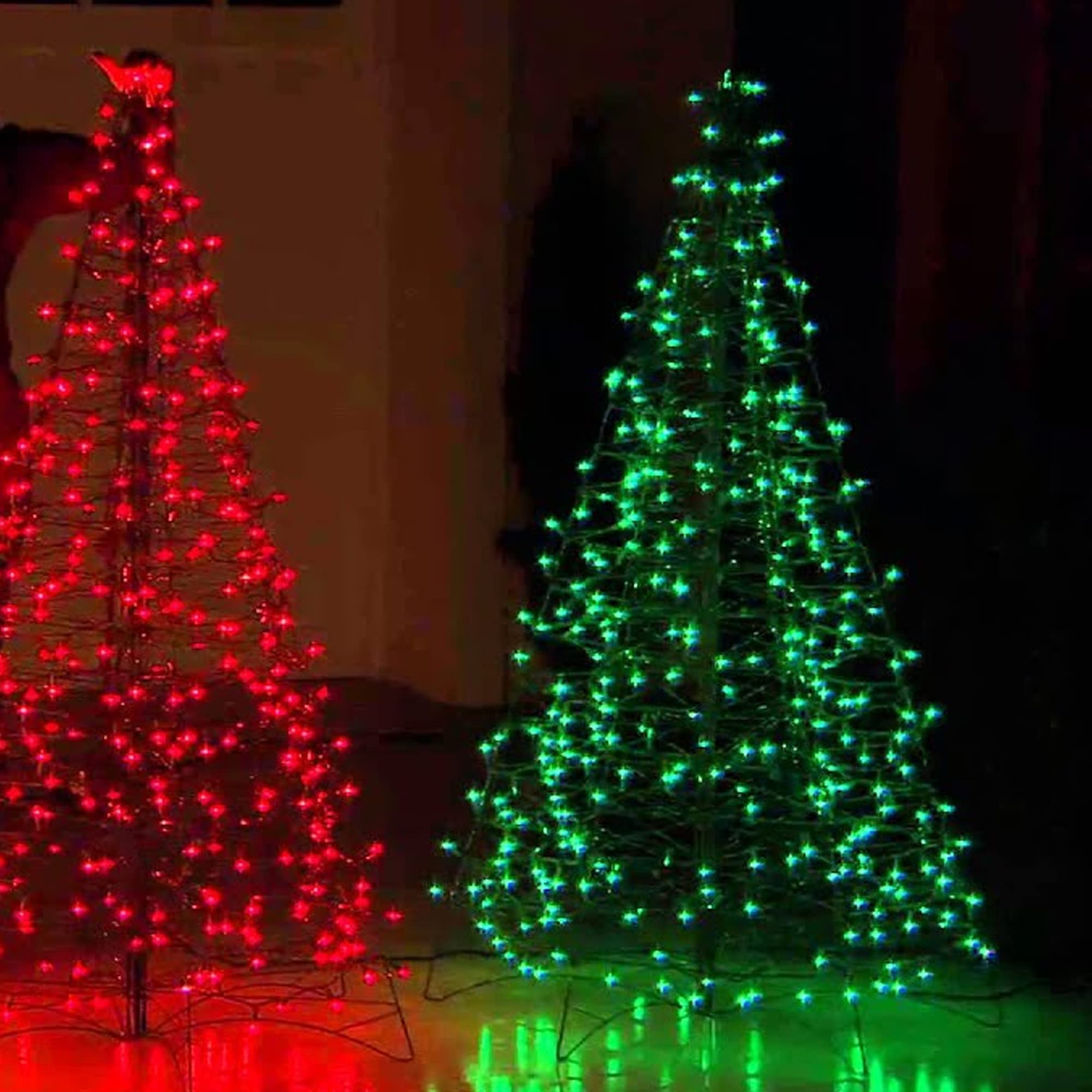 Dazzle Bright String Lights, 100 LED, 33FT Waterproof Connectable, Green, UL Certified for Indoor/Outdoor Use