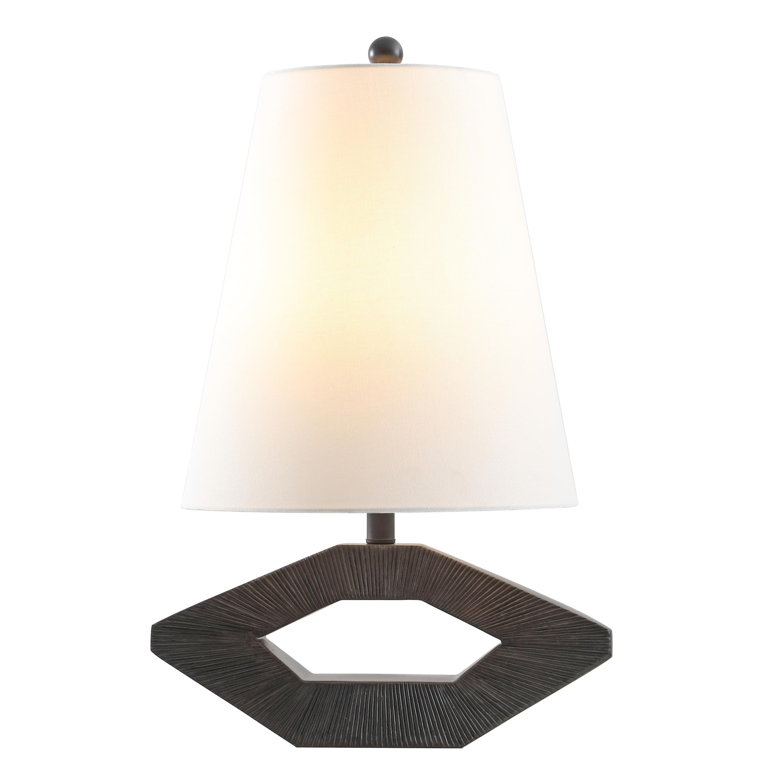 SAFAVIEH Lighting Collection Praia Black Resin 25-inch Table Lamp for Bedroom, Living Room, Home Office, Desk, Nightstand (LED B