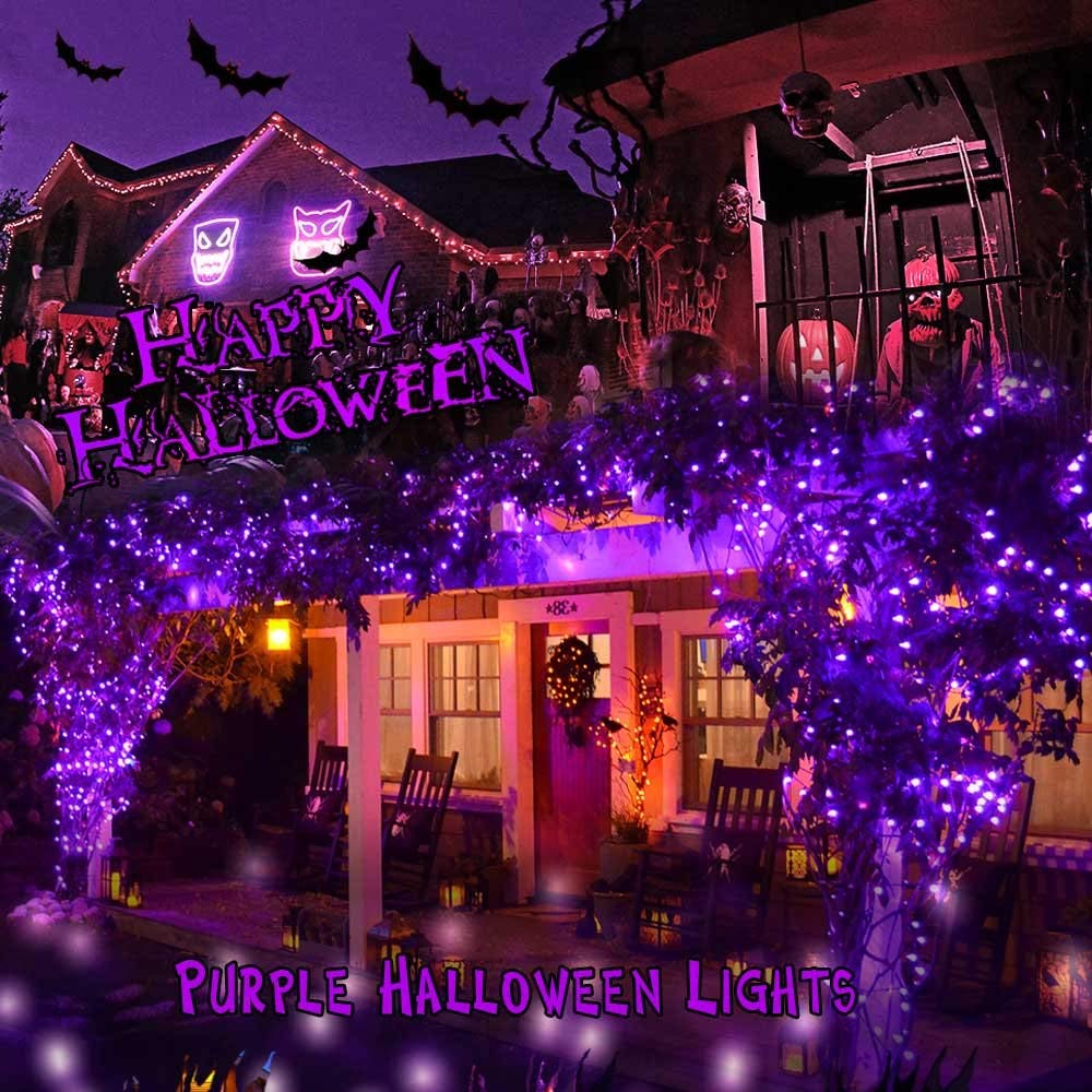 Brizled 33Ft 100 Led Purple Halloween String Lights, Ul Certified, Connectable, Outdoor/Indoor, Perfect For Parties And Holidays