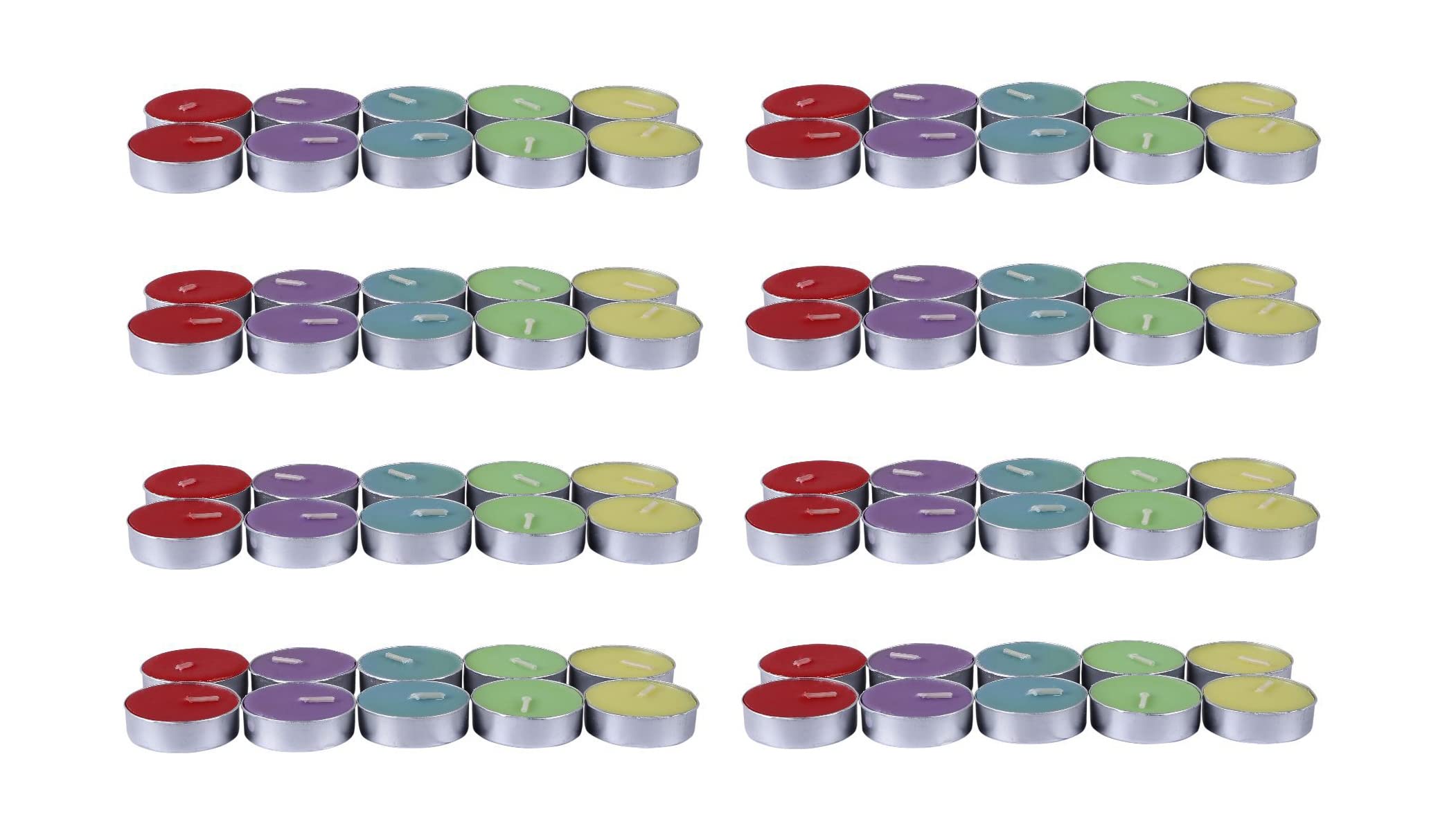 Luces Smokeless Scented Tealight t-lite Floating Candle Decorate Diwali Party (Multi Tealight Pack of 80)