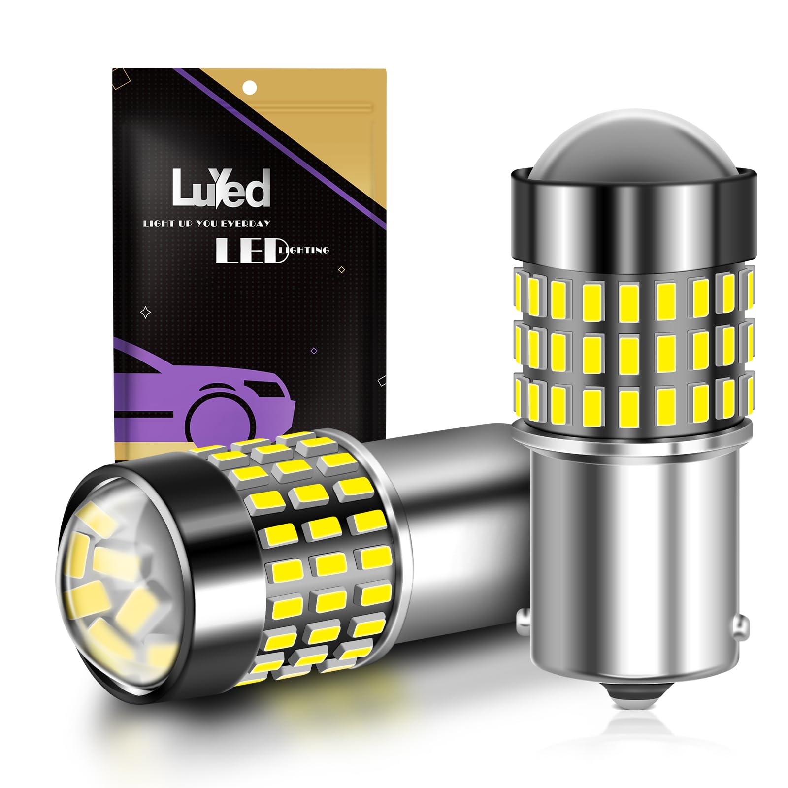 LUYED 1156 LED Bulb 1800Lumens Super Bright 3014 78-EX Chipsets 1156 1141 1003 7506 LED Bulbs Used for Back Up Reverse Lights,Br