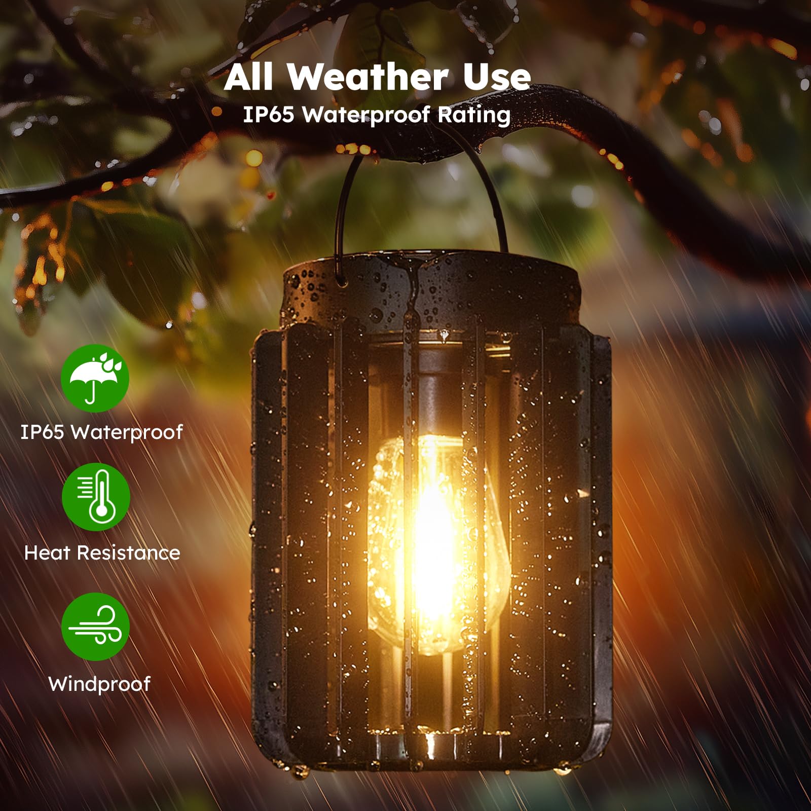 Ahaorigin Solar Lanterns Outdoor Waterproof  Brighter Up To 12 Hrs Outdoor Hanging Solar Lights  Outside Hanging Lanterns For Garden Porch Patio Yard Decor  Gifts For Women Mom Father Black  4 Pack