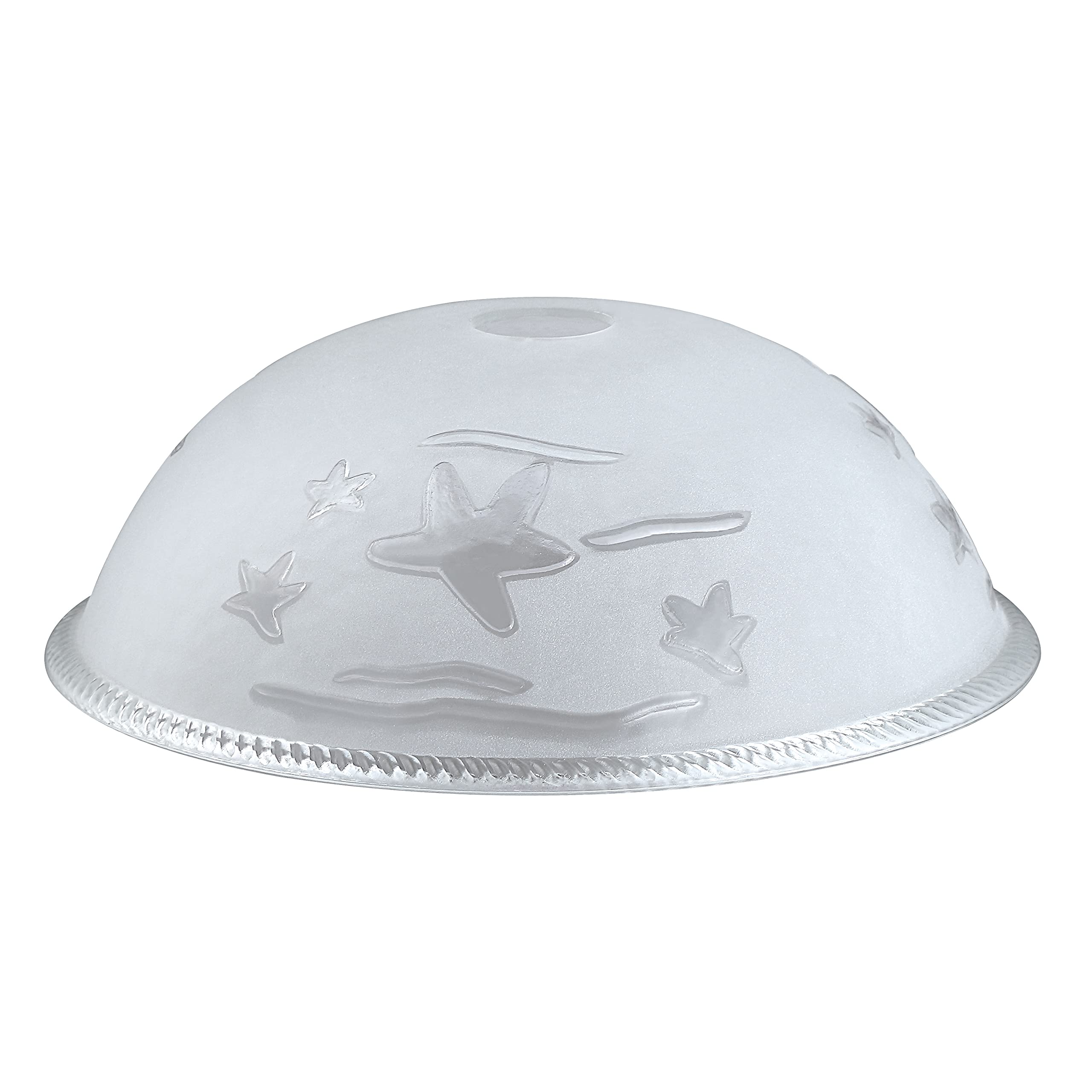 Aspen Creative 23150-11A Replacement Clear & Sandblasted 2 Tone Glass For Torchiere Lamp, Swag Lamp, Pendant, 1 Light Wall Sconc