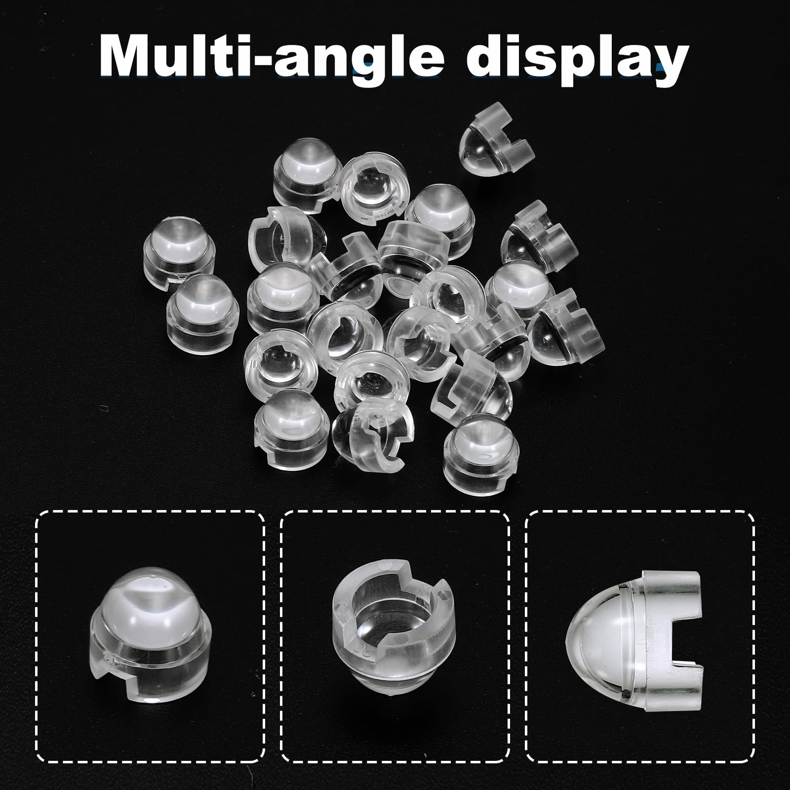 Patikil 12Mm Led Convex Lens, 36 Pack 20 Degree Beam Angle Pmma Acrylic Led Optical Convex Condenser Lens For 1W 3W Led Lamp Bea