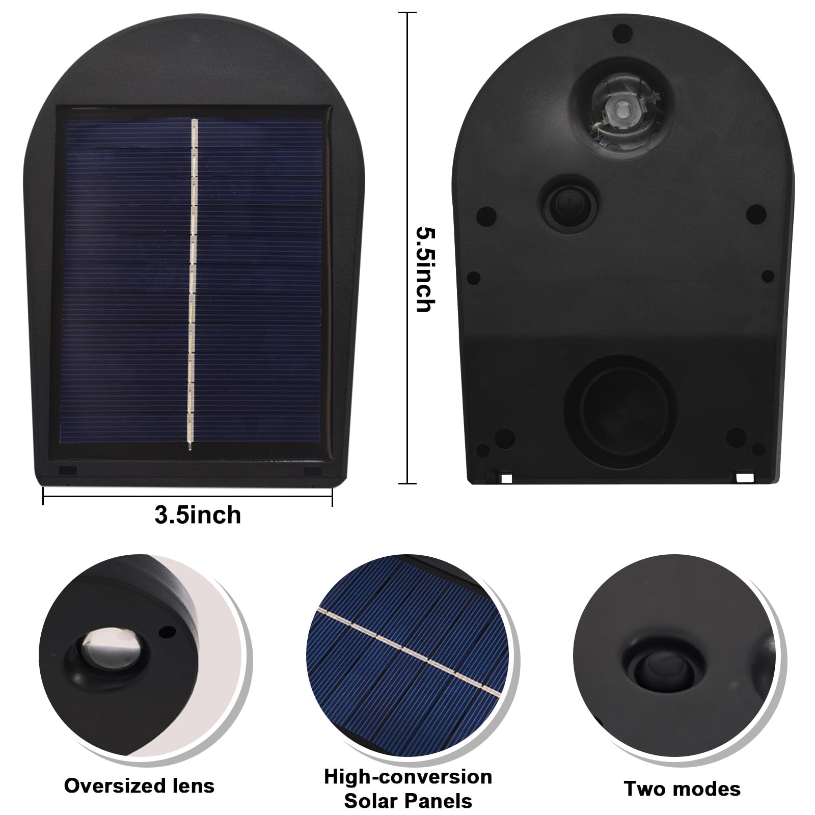 Mrzxy Solar Wall Lights - Waterproof LED Down Light, Warm White, 4 Pack, Model BY04 for Outdoor, Garage, Fence, Landscape Lighting