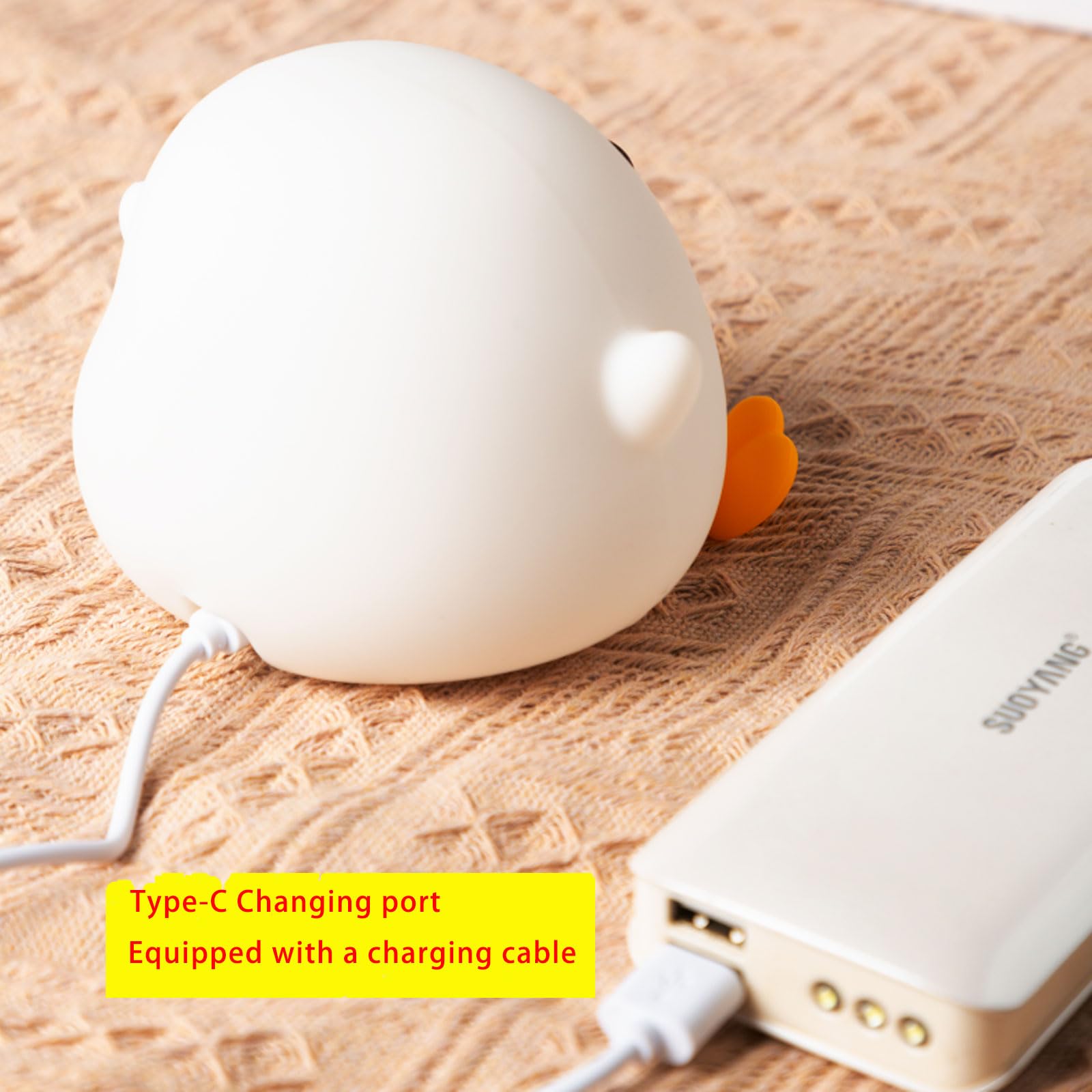 Hplvetoys Duck Night Light Led Luminous Night Light Luminous Night Light Silica Gel Creative Light For Bedside Lighting Reading Light Suitable Bedroom Decoration