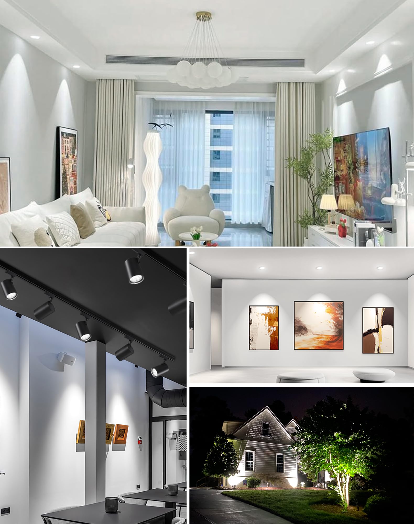 Gohdlamp Mr16 6000K Cool White Led Bulbs 6-Pack 5W Waterproof For Outdoor Security & Warehouse Lighting