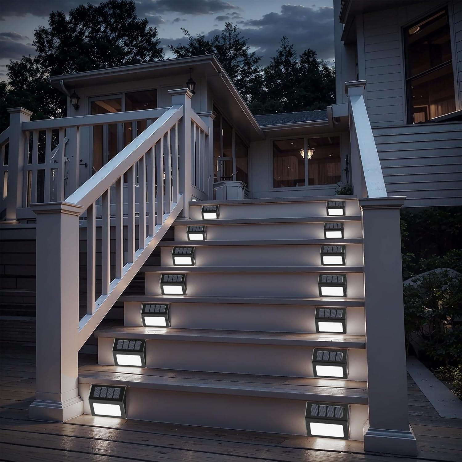 Otdair Solar Lights For Outside, 12 Pack Solar Deck Lights Outdoor, Waterproof Fence Solar Lights For Fence, Patio, Garden, Path