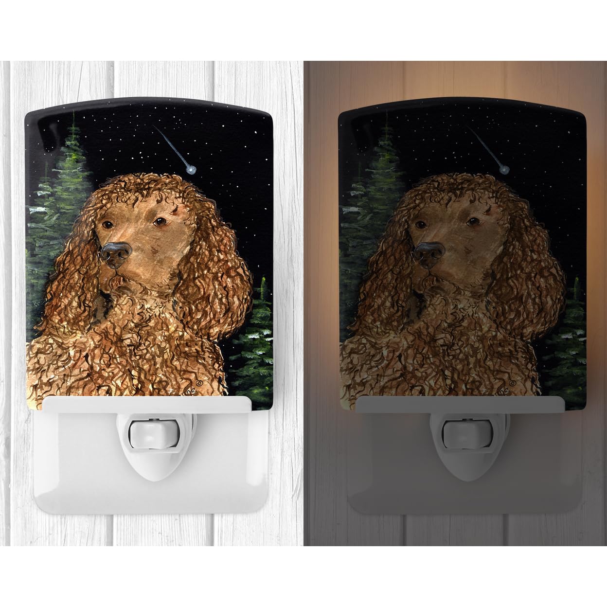 Carolines Treasures Ceramic Night Light, American Water Spaniel, Model SS8510CNL, 6x4x3 inches, Multicolor
