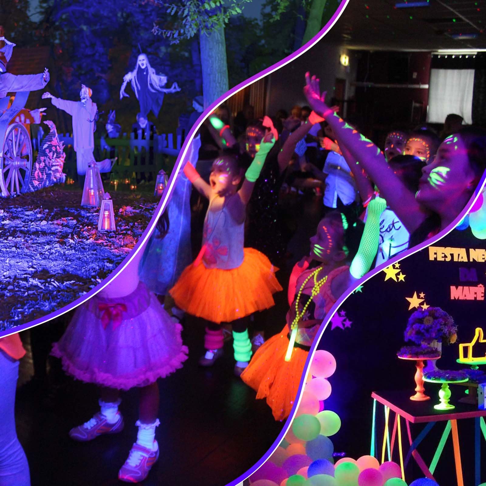 Atfoyer 40W Led Black Light Bar - Fluorescent Lighting For Parties & Halloween, Covers 484 Sq.Ft, Aluminum, Black, Model Atc40Ctuv