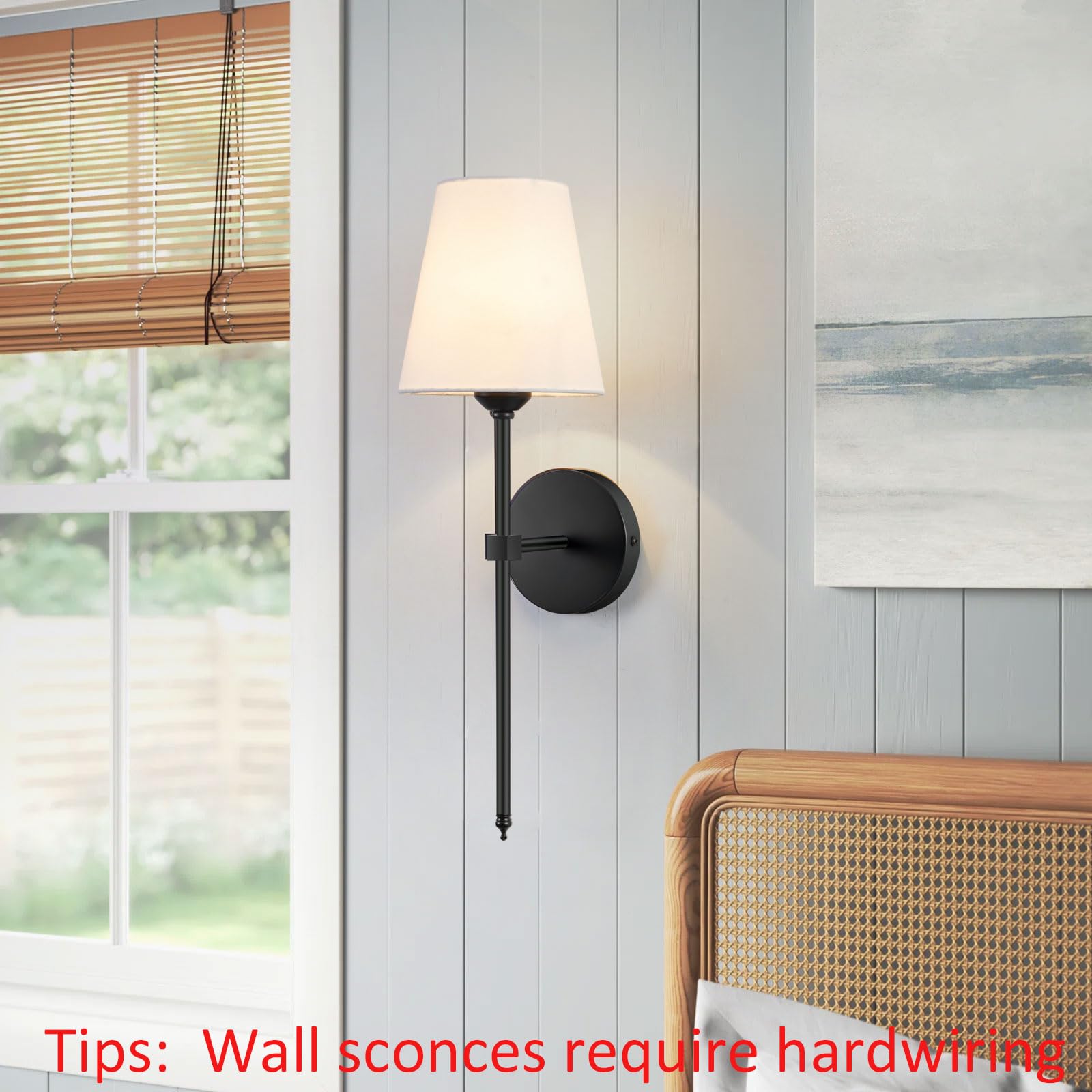 KUAUGST Wall Sconces Sets of 2, Retro Industrial Design, Black1, Model: Wall Sconces-002, Suitable for Bathroom, Living Room, Kitchen