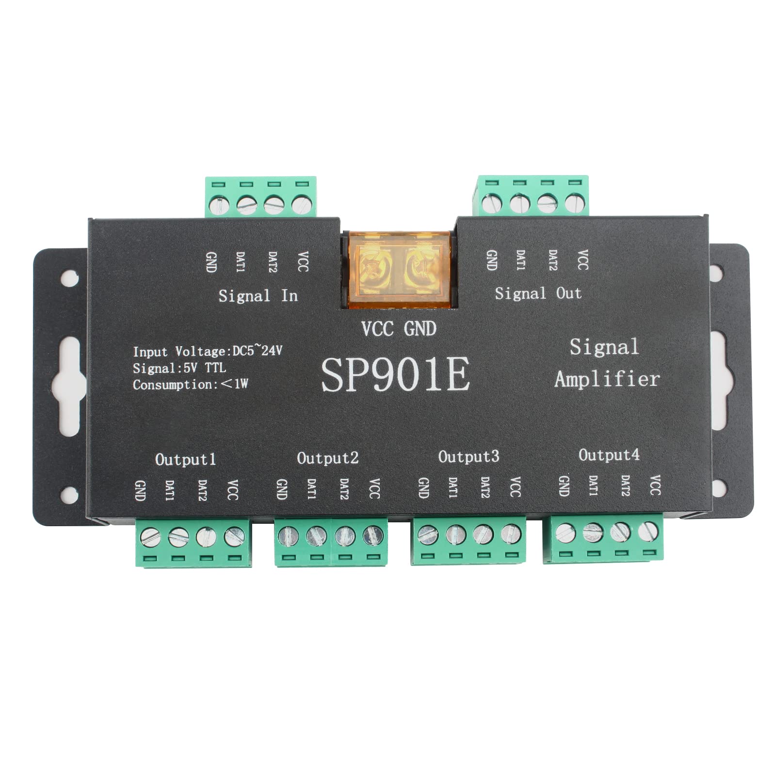 Rgbzone Sp901E Led Pixel Strip Amplifier, Signal Data Spi Repeater Controller For Ws2801 Ws2811 Ws2812B Ws2813 Ws2815 Sk6812 Sk9