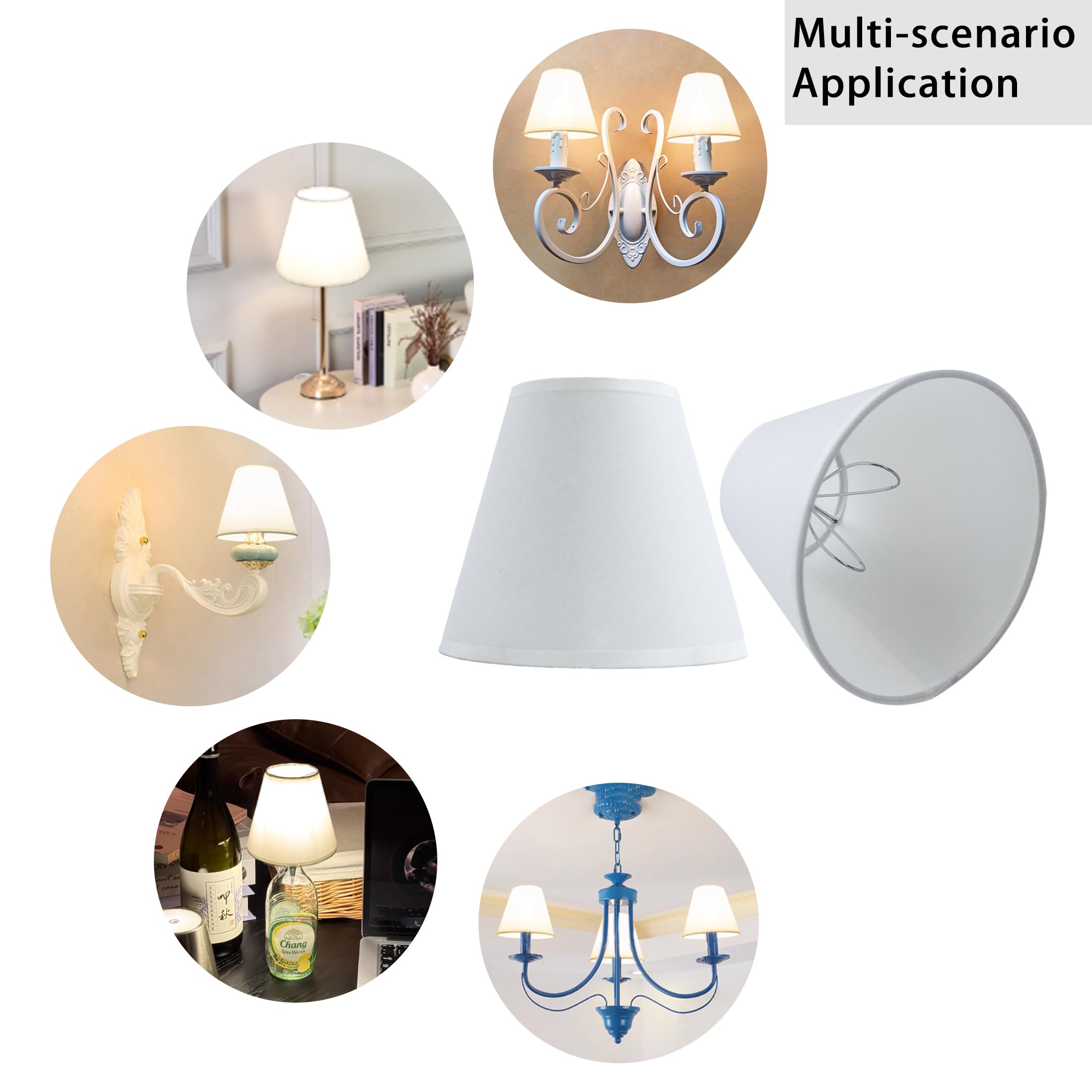 TaMTYH small lamp shade chandelier shades set of 3,Fabric Lampshade for Wall Lamp,chandelier shades,small tadle lamps,For Cuttin