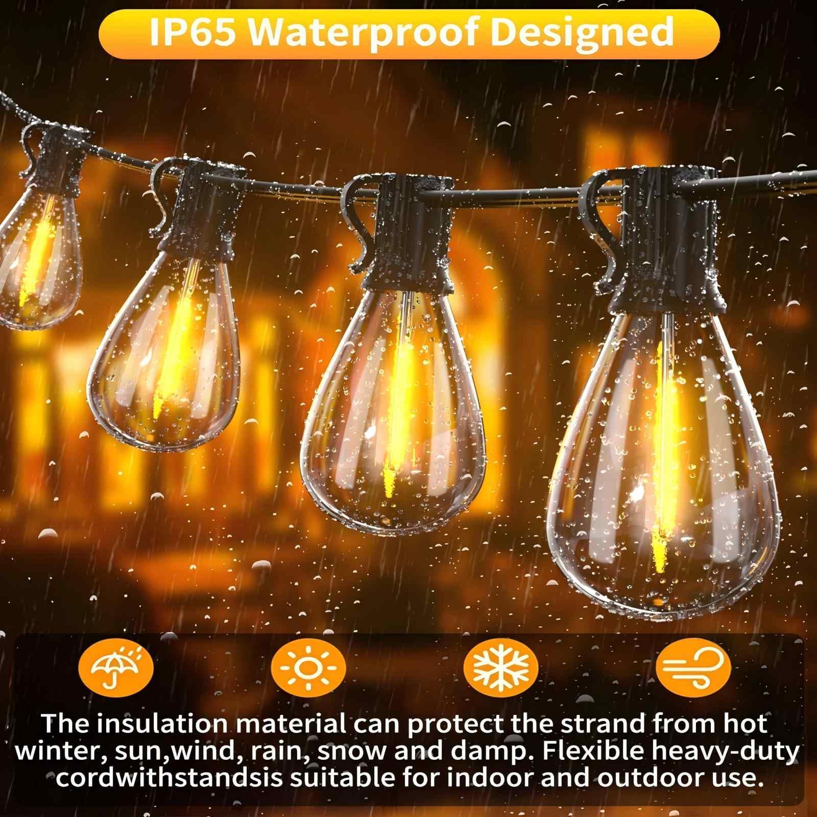 Smareal Led Outdoor String Lights 200Ft Patio Lights Ultra Long Waterproof With Shatterproof S11 Led Bulbs  2700K Outside Hanging Lighting Commercial For Garden Porch Deck Decor Backyard Balcony