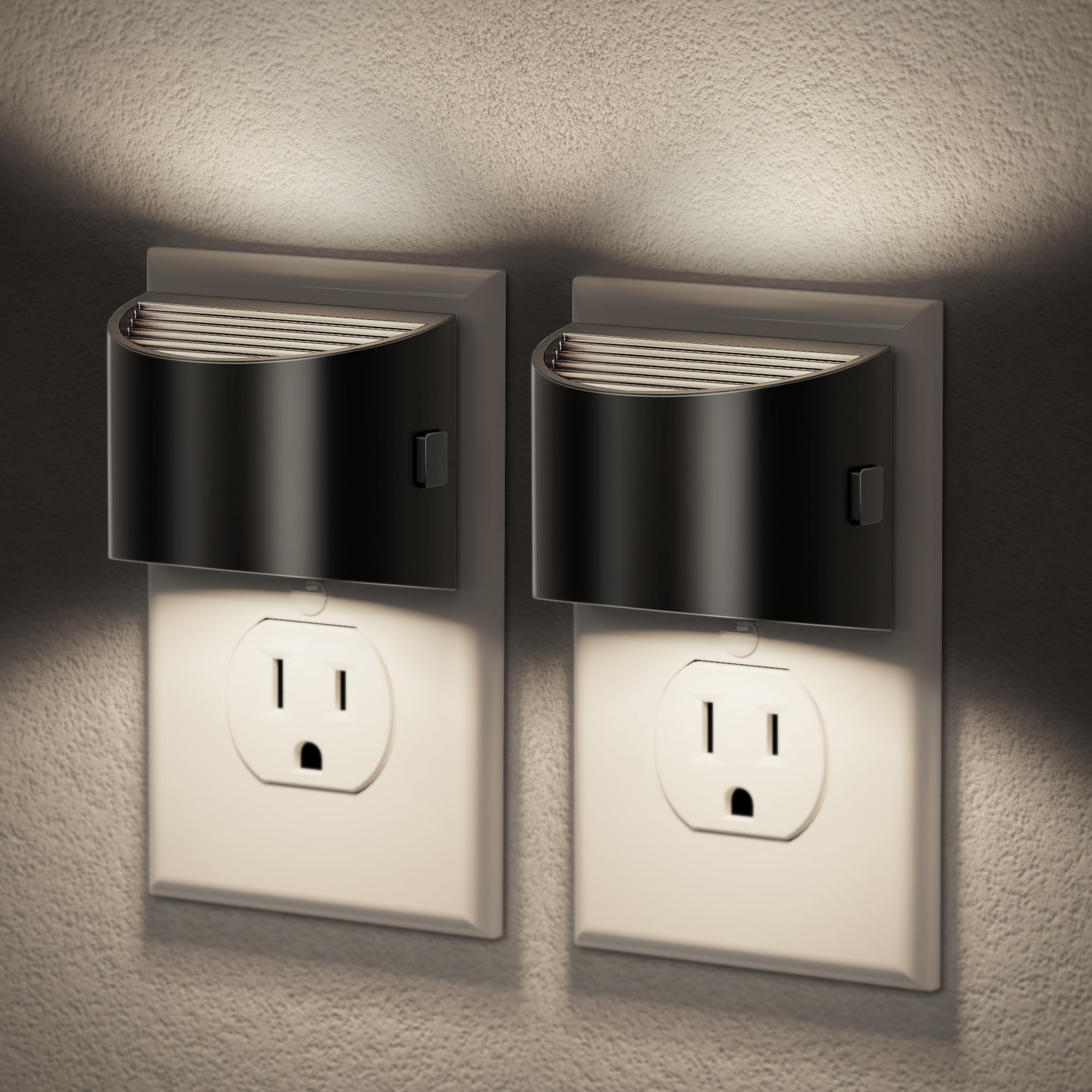 Jandcase Night Light, Automatic Night Lights Plug Into Wall,2 Pack Dusk To Dawn Sensor Nightlight, 5000K Brightness Adjustable N
