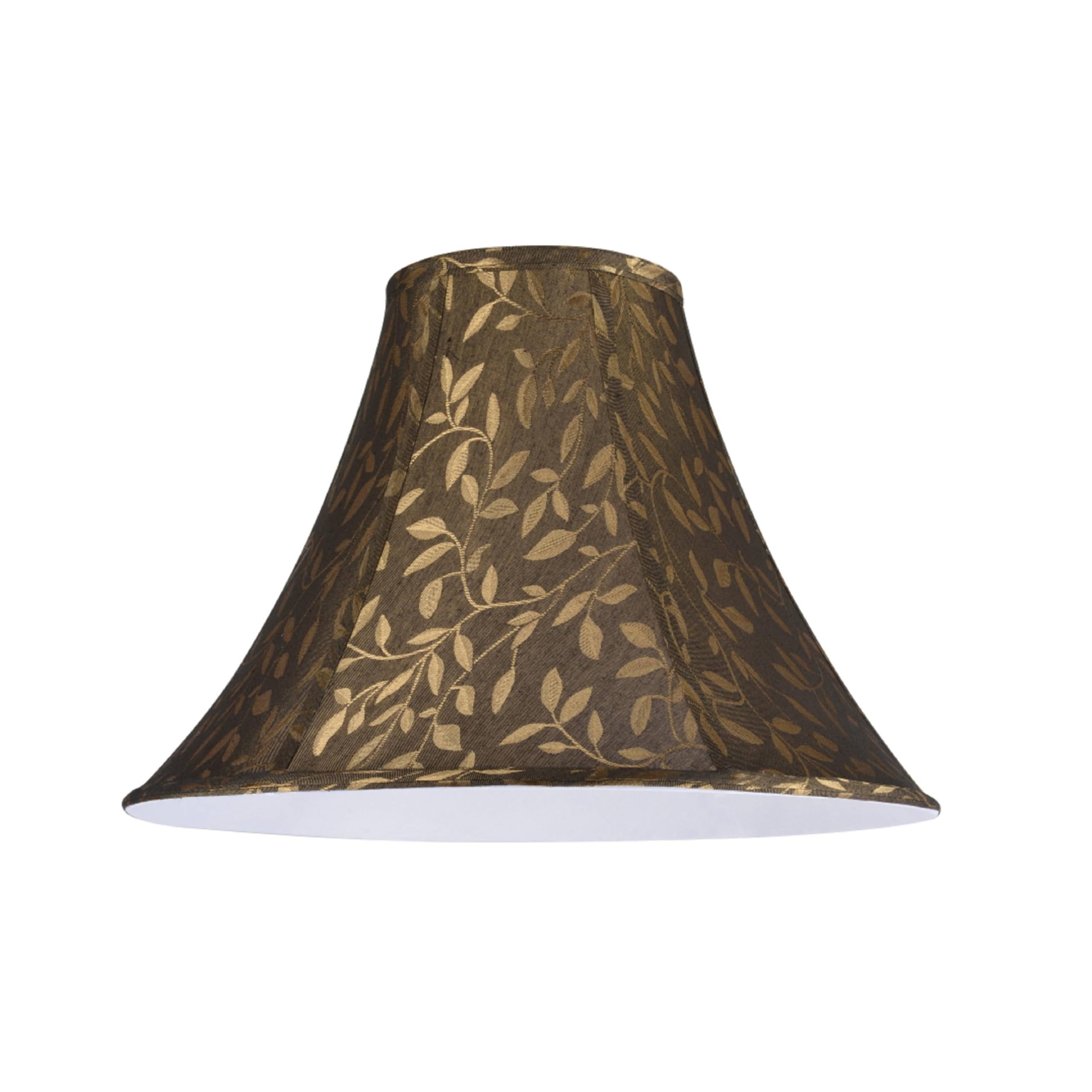 Aspen Creative 30046A Transitional Bell Shape Spider Construction Lamp Shade in Brown, 16&quot; wide (6&quot; x 16&quot; x 12&quot;)