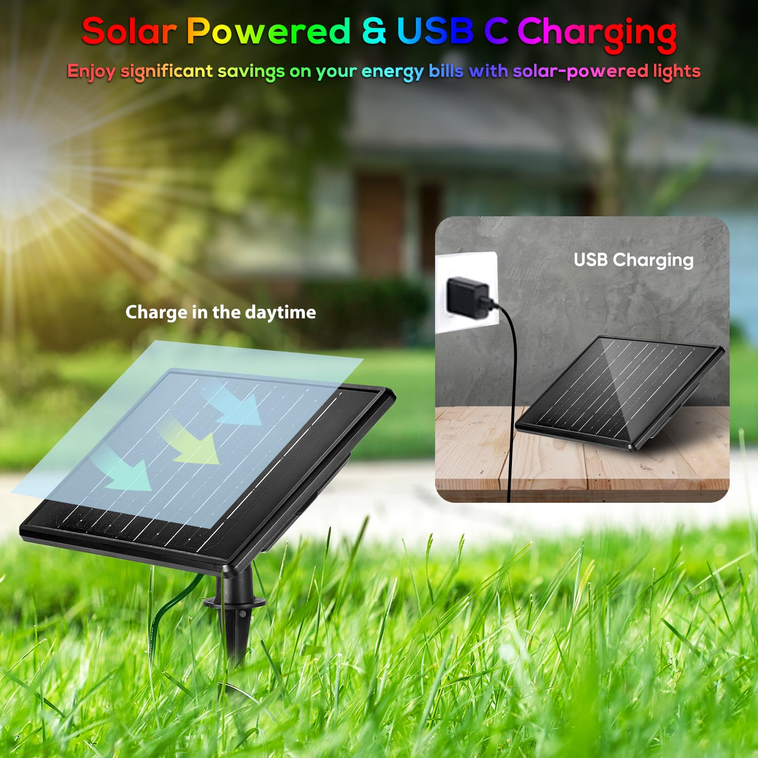 Zyan Solar Spot Lights Outdoor, Solar Spotlights Outdoor With Remote Control, Rgbw Spot Lights For Yard, Garden, Lawn, Plant, Tree, Pool Areas, Auto On/Off, Dimmable & Waterproof (8 Pack)