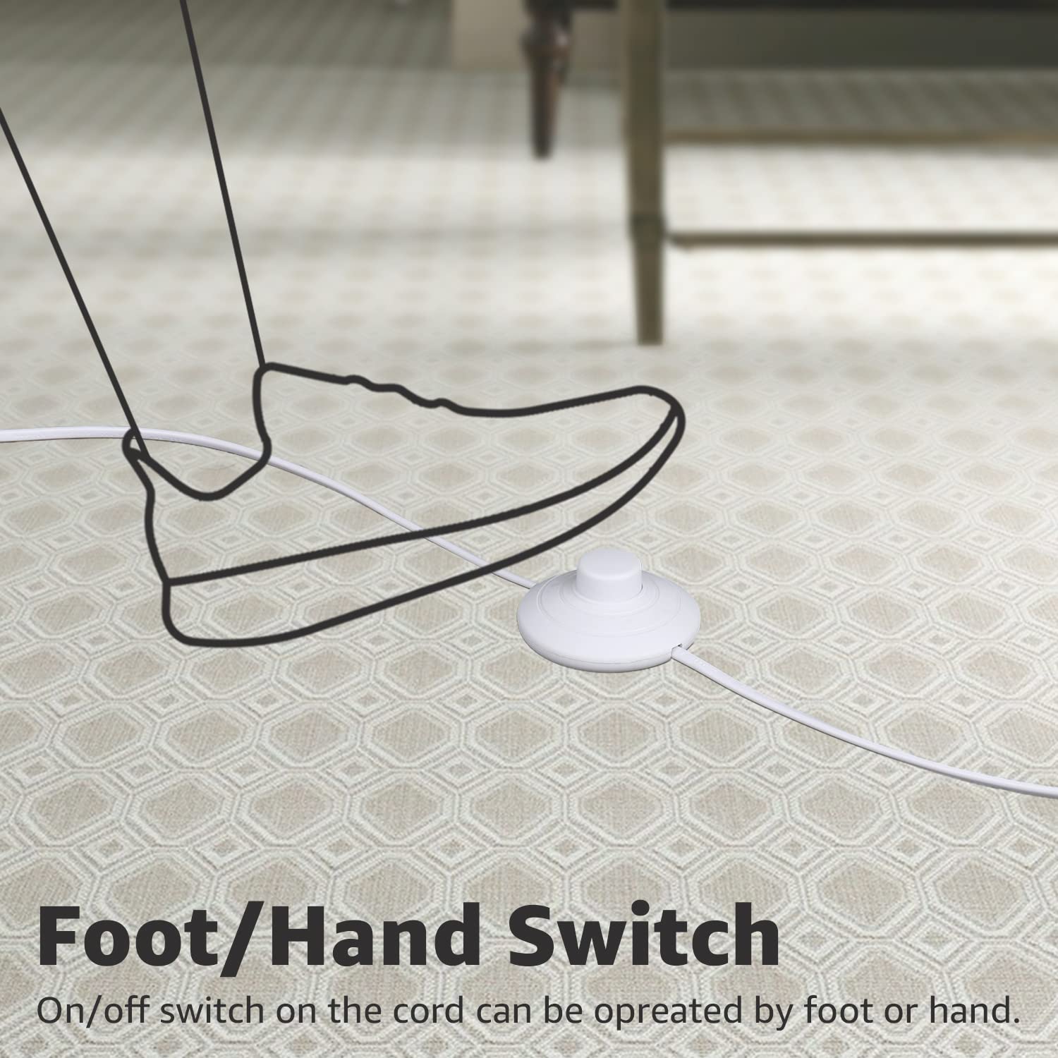 SUNVIE LED Spot Lights 2 Pack for Indoor Plants, Warm White, Aluminum, 5.9 FT Cord with Foot Switch, White Base and Stake Included